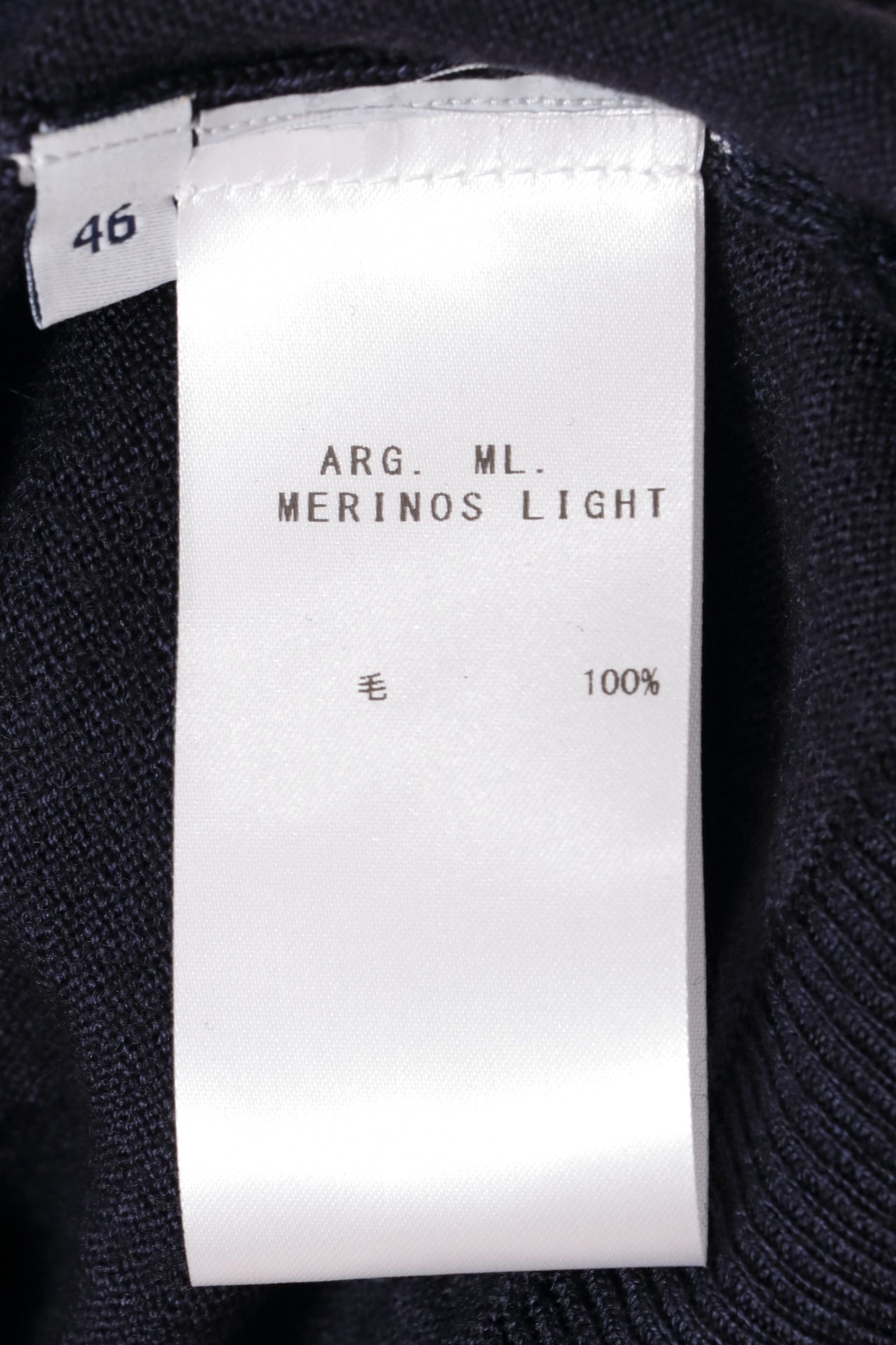 ガーメントダイ ハイゲージ メリノウール クルーネック ニット ARG ML. MERINOS LIGHT FAST / グレー - 44/S