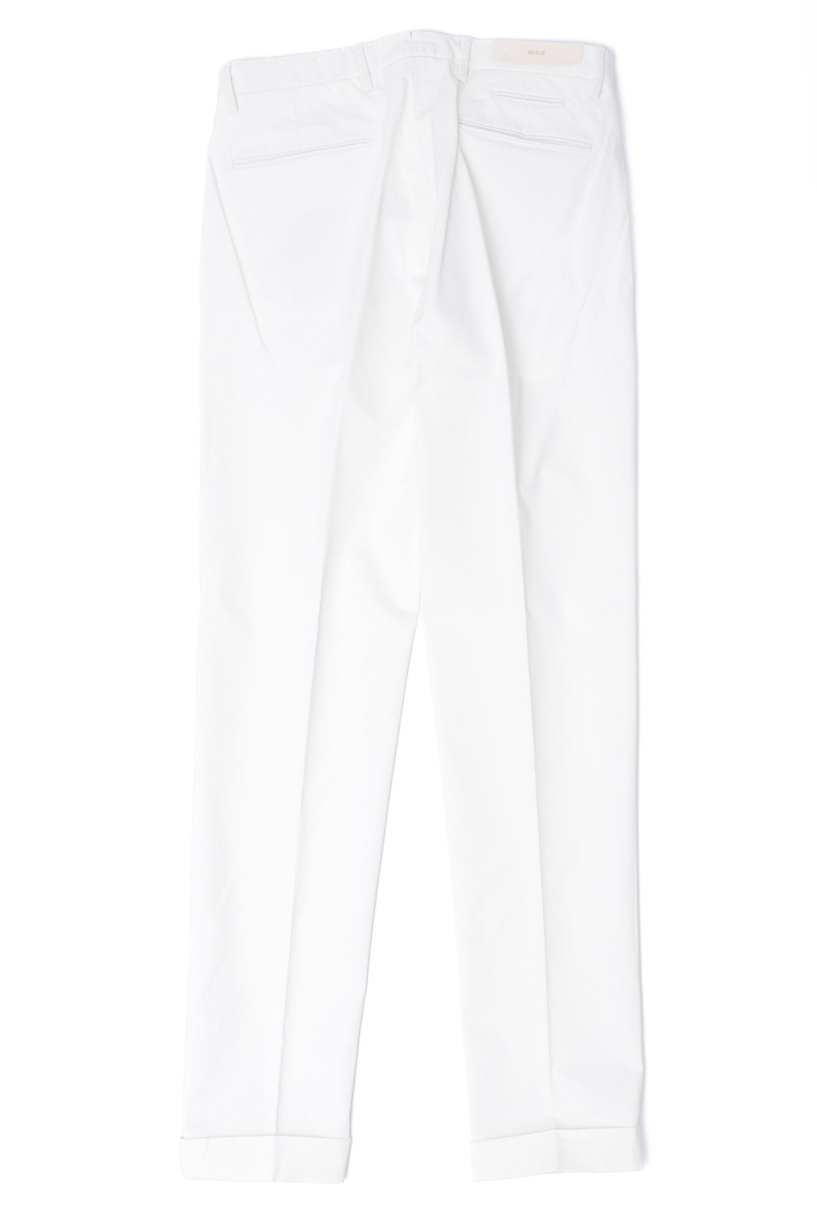 【干場氏モデル】BG07 コットンストレッチ ワンプリーツ テーパードパンツ / ホワイト 0120