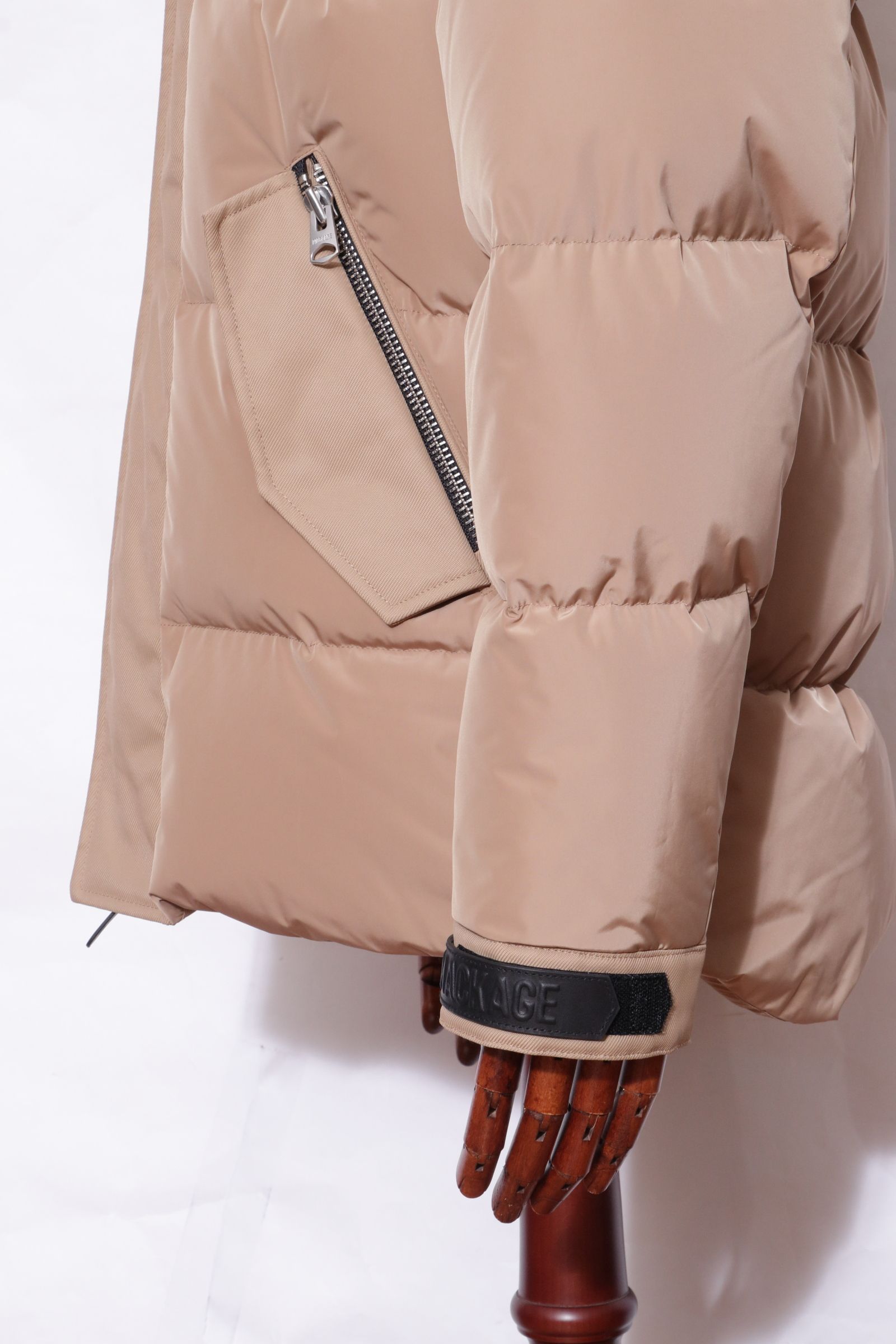 RILEY  ムートンコンビ ハイブリッド ダウンジャケット / キャメル