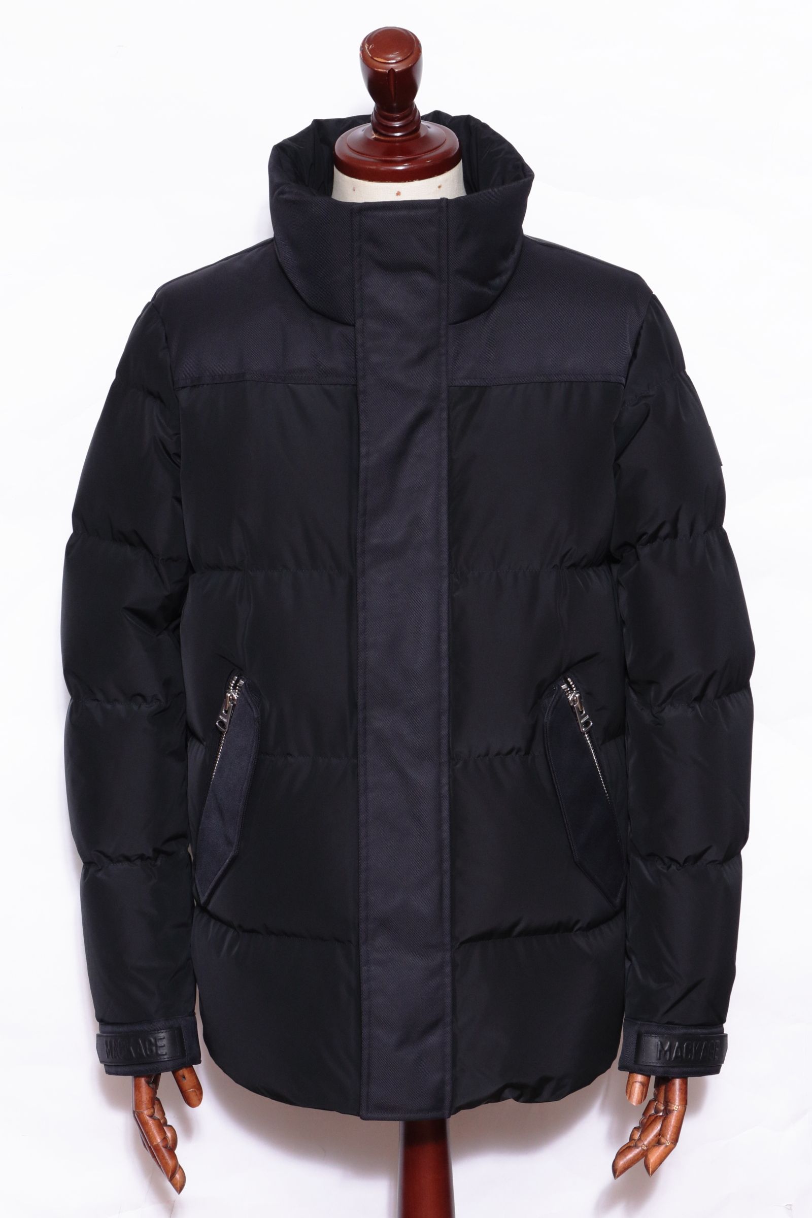 RILEY  ムートンコンビ ハイブリッド ダウンジャケット / ブラック