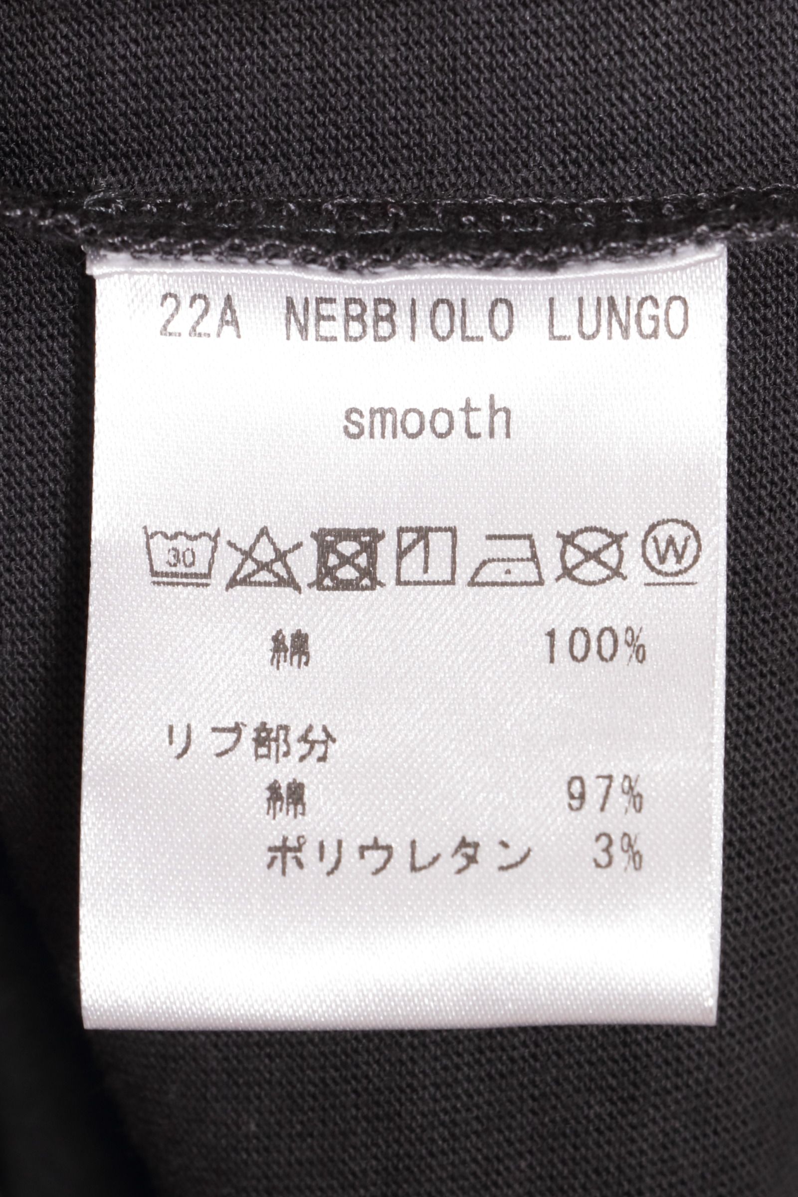 【サイズ50まで】NEBBIOLONEBBIOLO LUNGO コットン クルーネック 長袖 カットソー / チャコールグレー 899