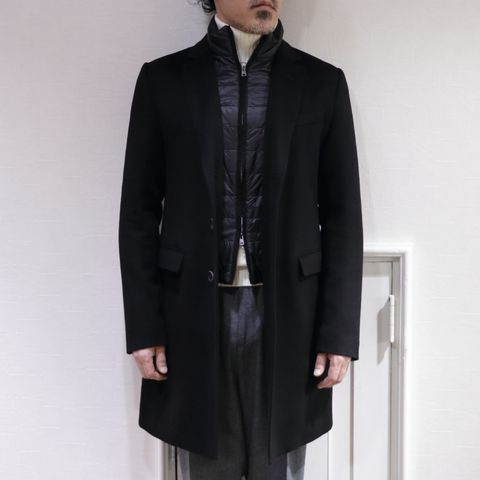HERNO - ヘルノ カシミア チェスターコートを使用したドレカジスタイル