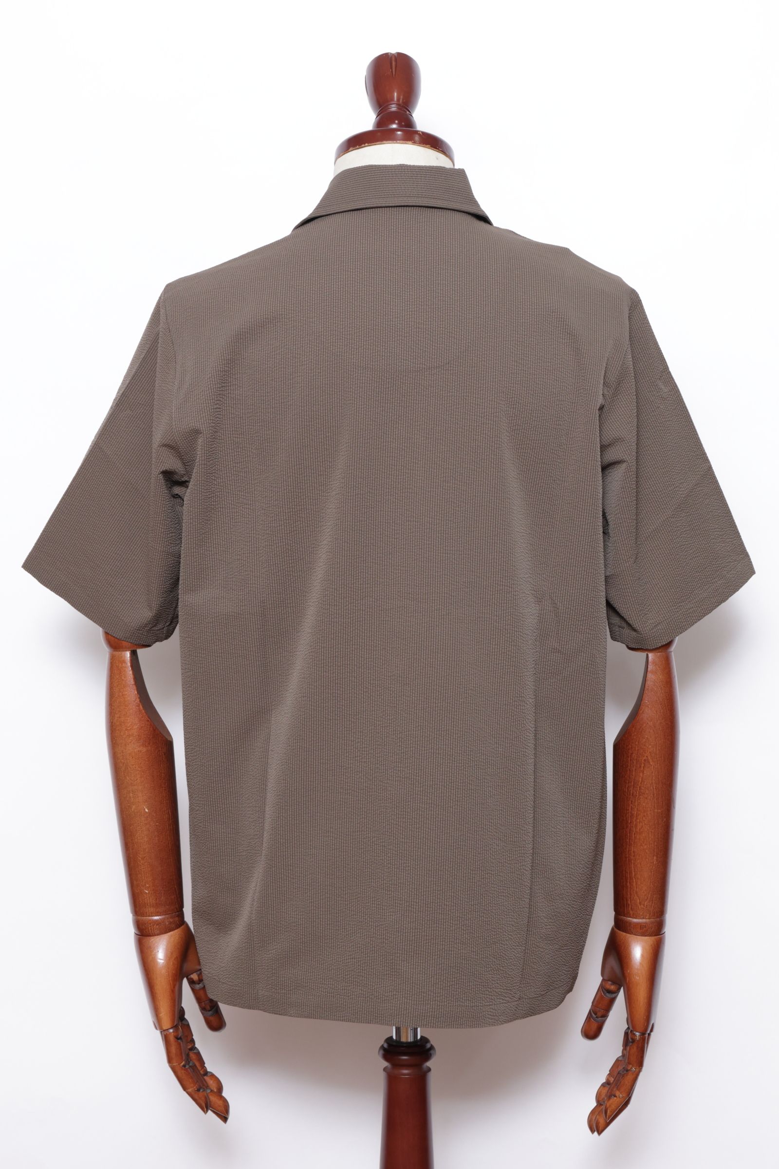 【セットアップあり】PT000093U 撥水ポリエステル シアサッカー ショートスリーブ シャツ / 7745 カーキ