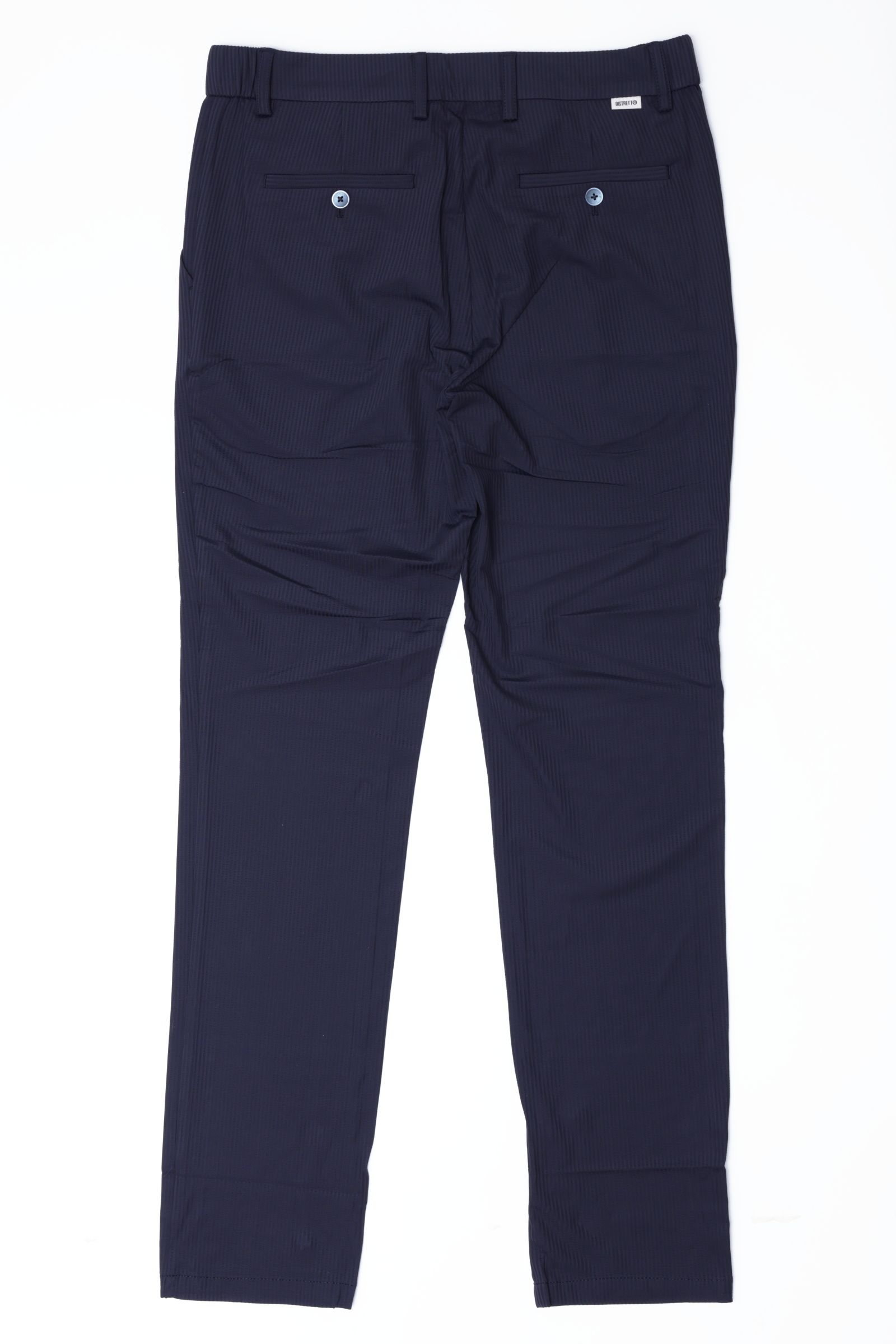 【セットアップあり】ストレッチ ナイロン ジャージ シアサッカー 1プリーツ シャーリングパンツ  / ネイビー