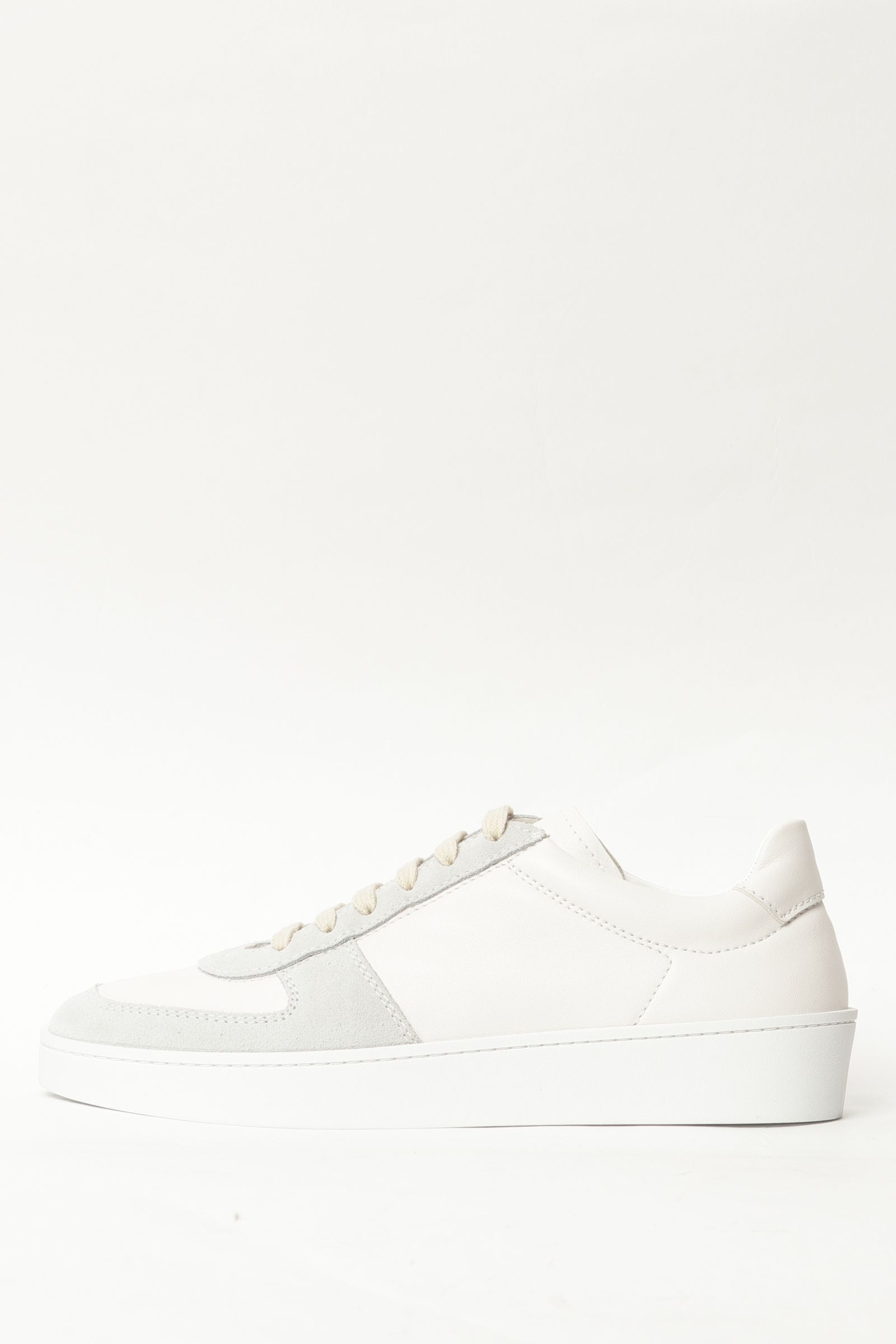 M009 ゴートスムースレザー アンライニング レースアップ スニーカー / ホワイト