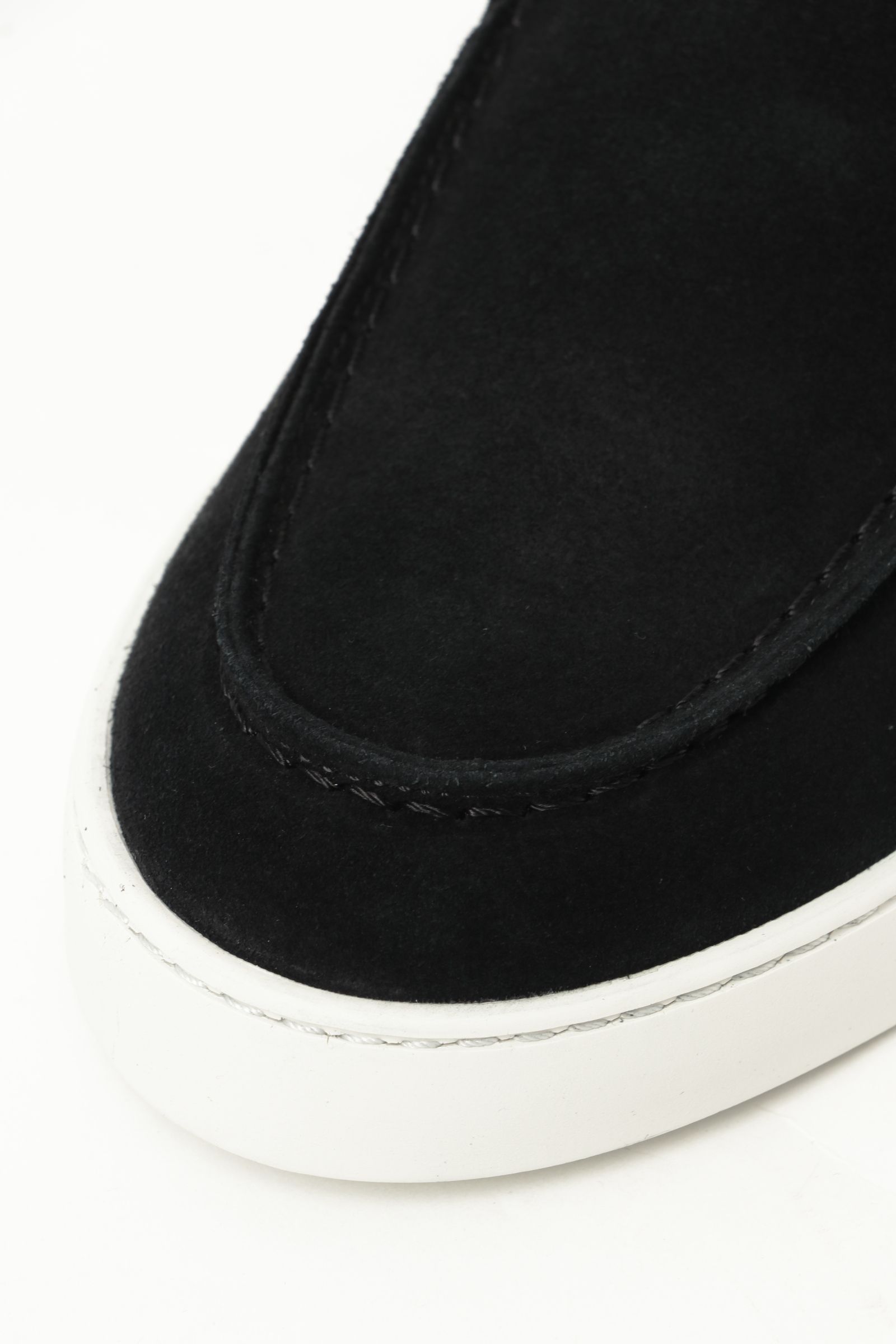 BARTEX M007 スウェード モカシン スリッポン チャッカスニーカー / NERO ブラック