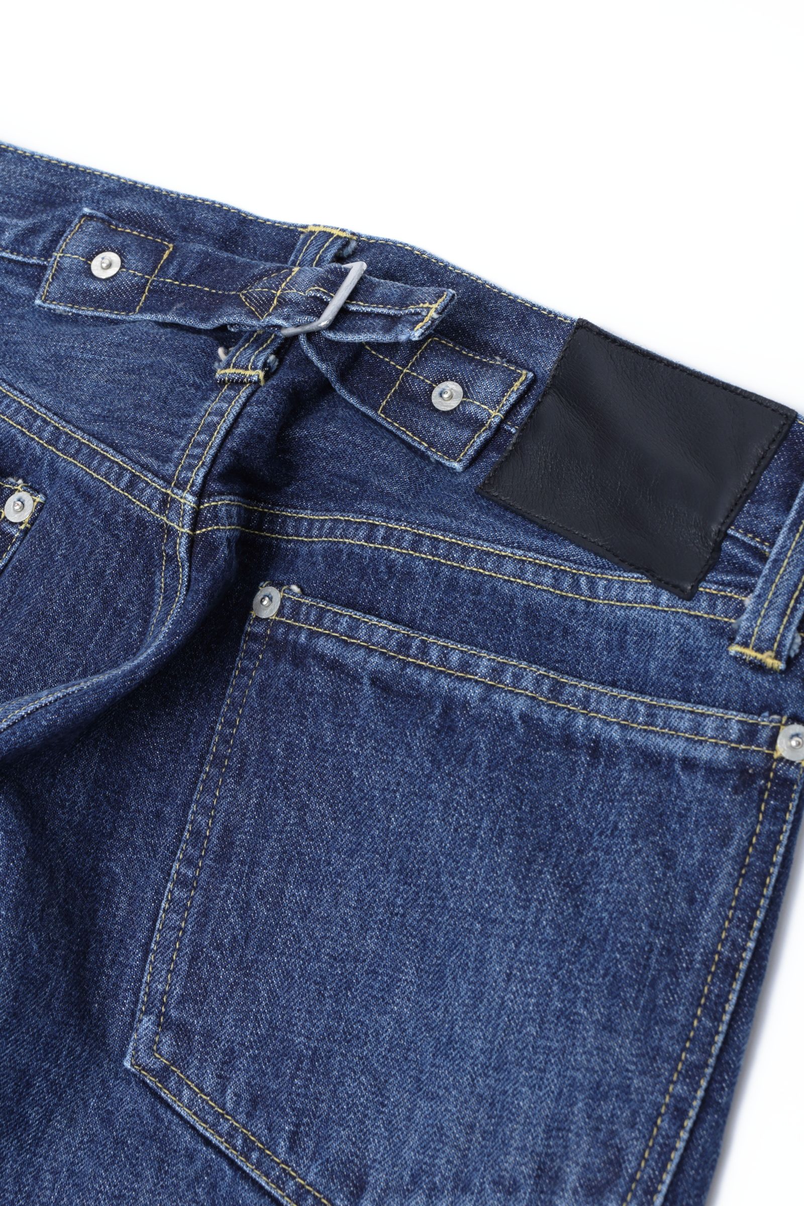 SVNDE ユーズド加工 ワイド デニムパンツ / INDIGO USED ブルー