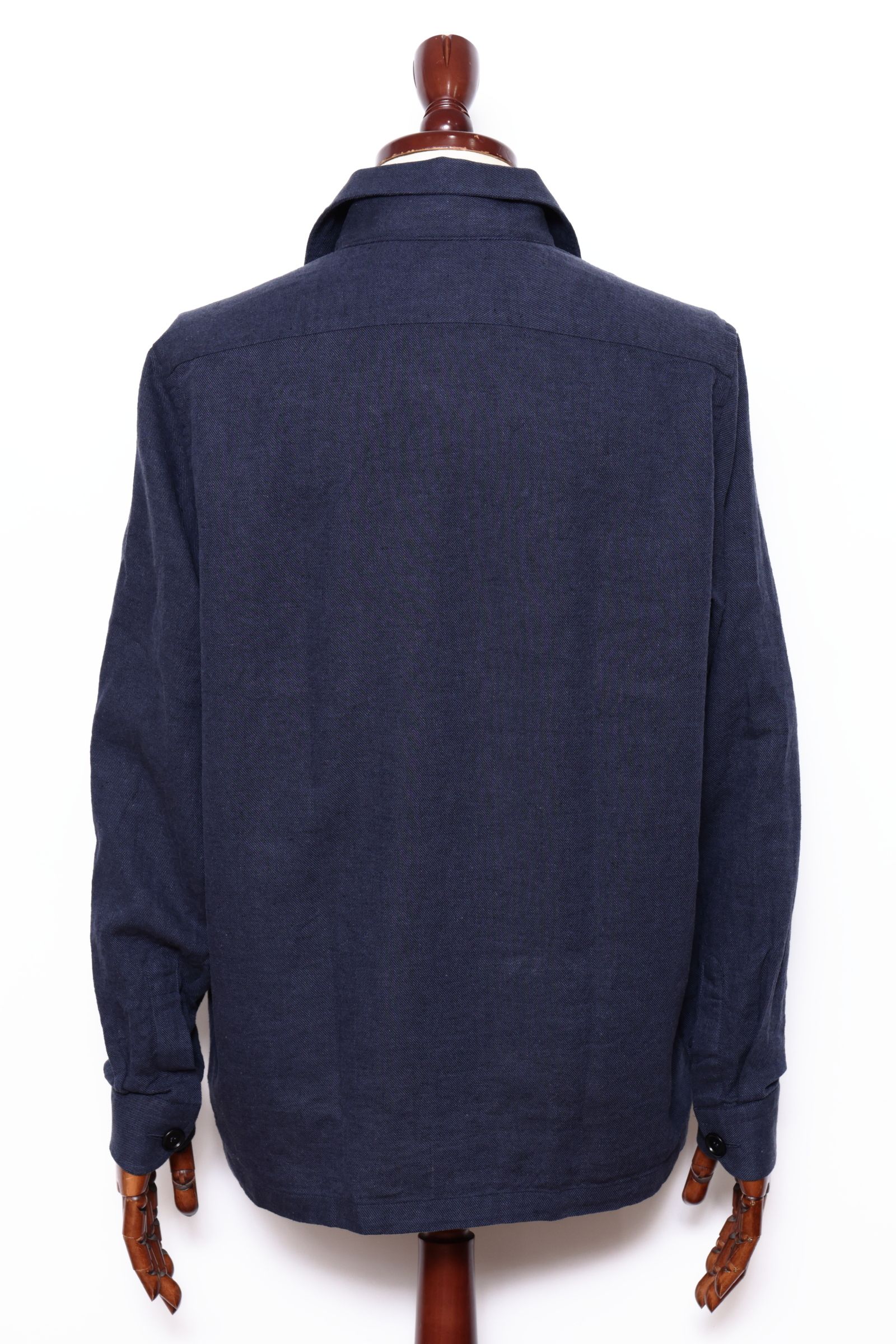 GR401L コットンリネン カバーオール シャツジャケット / ネイビー