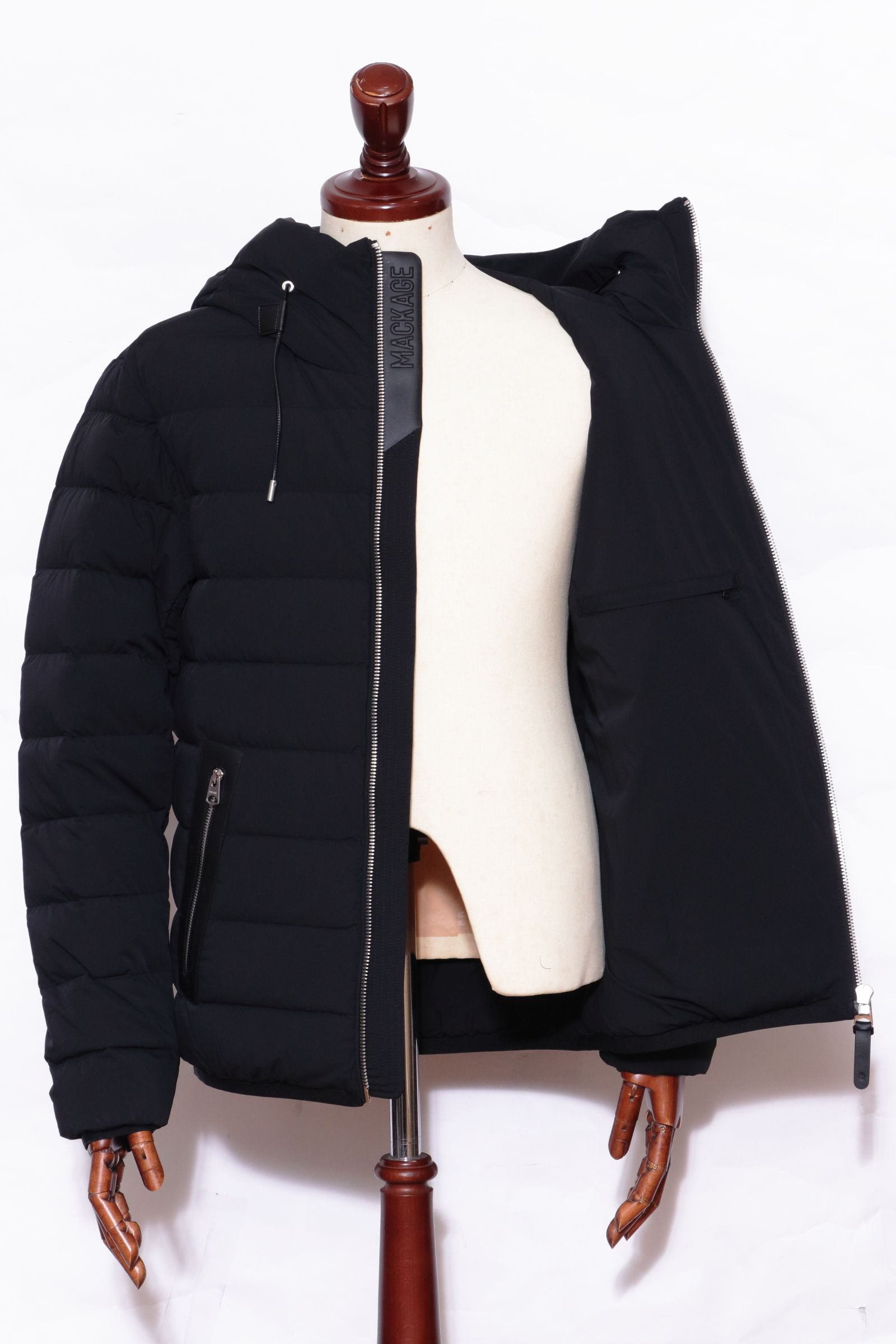 JACK-Z  ストレッチ ナイロンシェル ダウンジャケット / ブラック