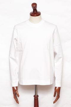 PABLO シルケット加工コットン ロングスリーブ カットソー / ホワイト