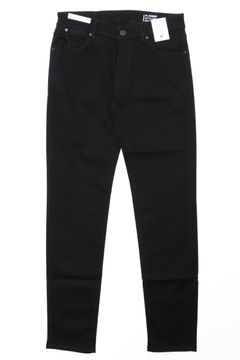 【サイズ36まで】 SWING FIT コットン レーヨン ポリエステル ストレッチ カツラギ ブラック デニムパンツ / ブラック
