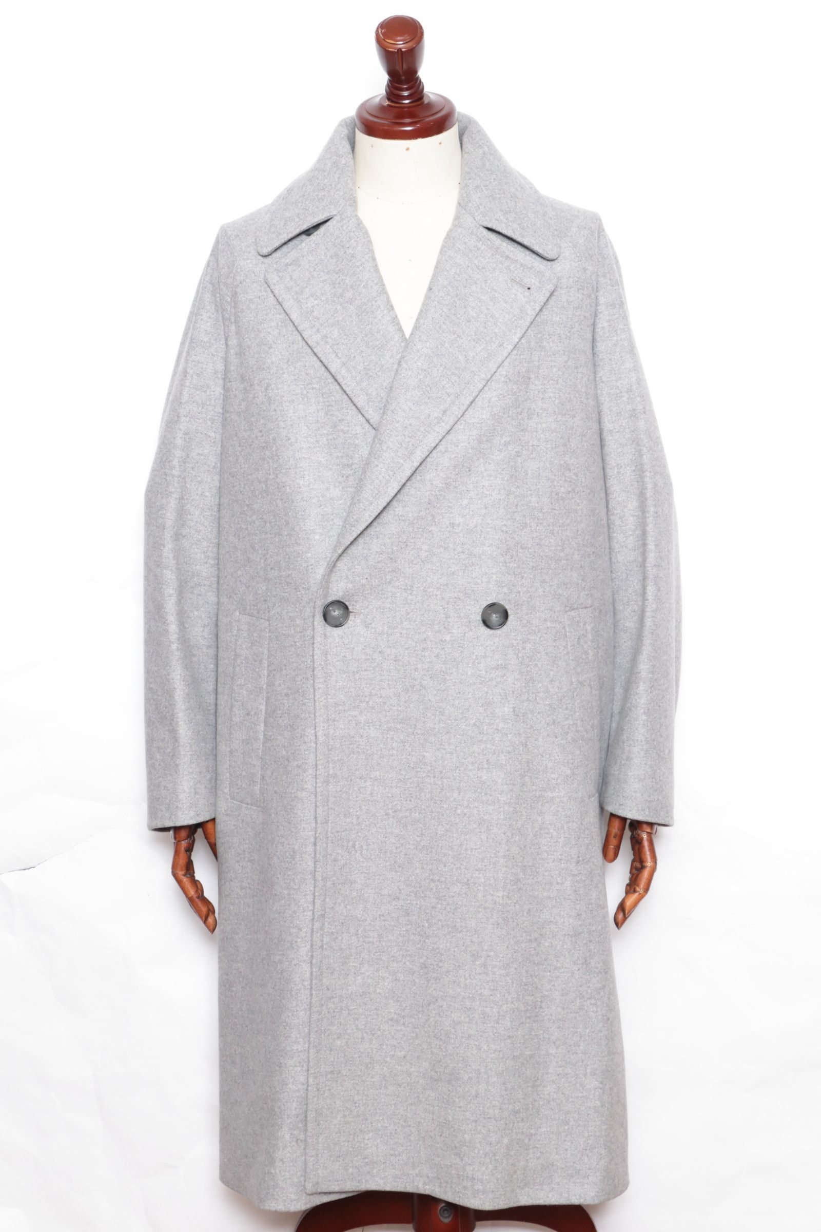 BRINDISI - ブリンディジ ウール ベルテッド ダブルコート / グレー 4402