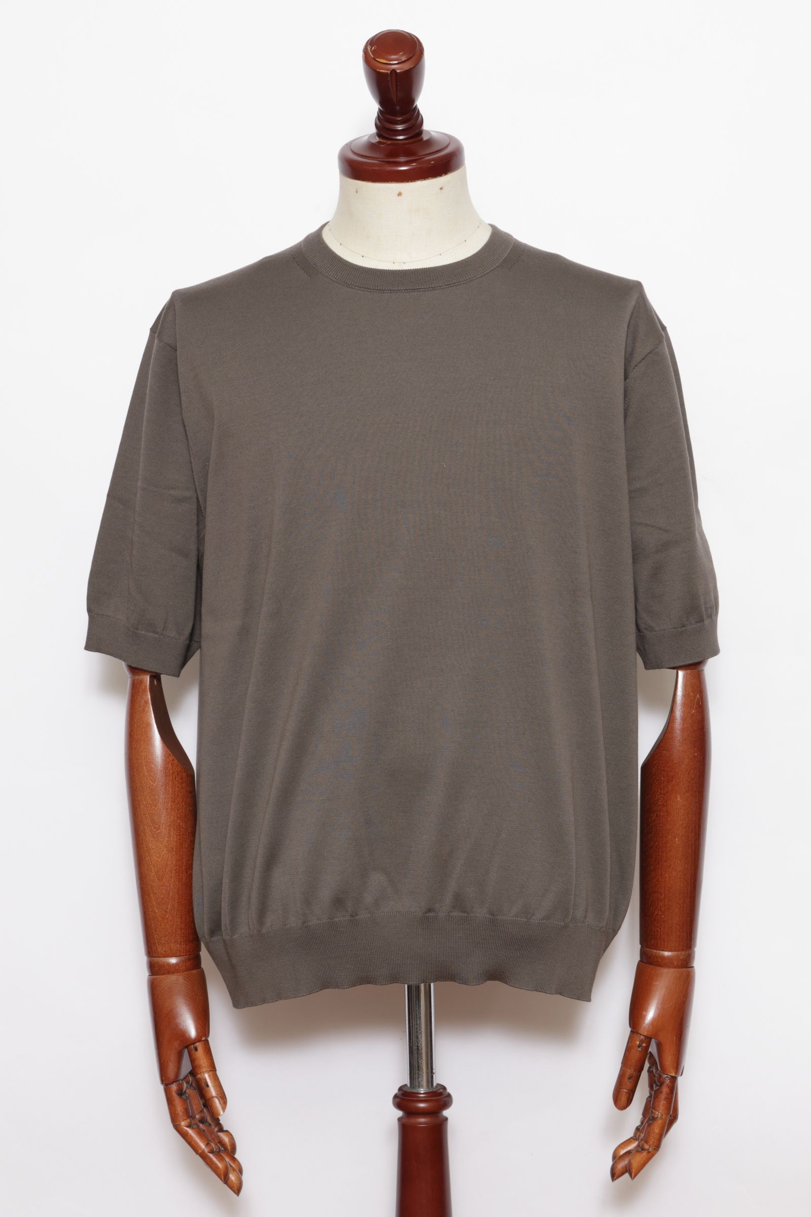 formaシリーズ #0440 21G シーアイランドコットン ハイゲージ リラクシングクルーネックプルオーバー / KHAKI BROWN カーキブラウン