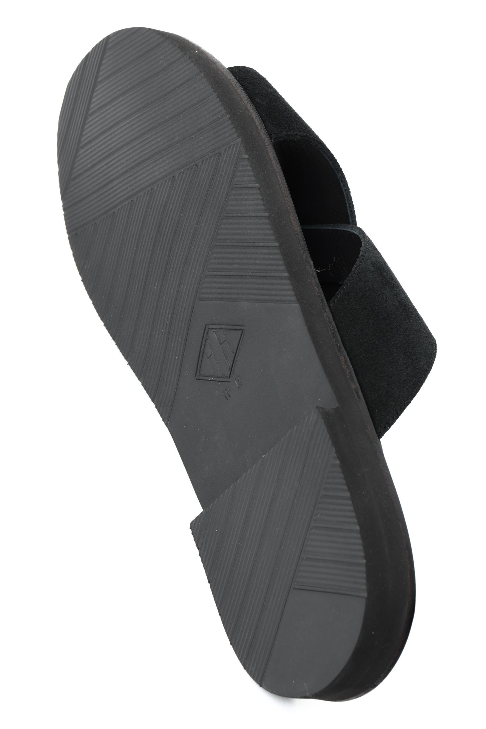 《BEKKU HOMME 完全別注》【ふにゃ男シリーズ】スーパーバック スエード クロスストラップ コンフォート レザー サンダル / ブラック