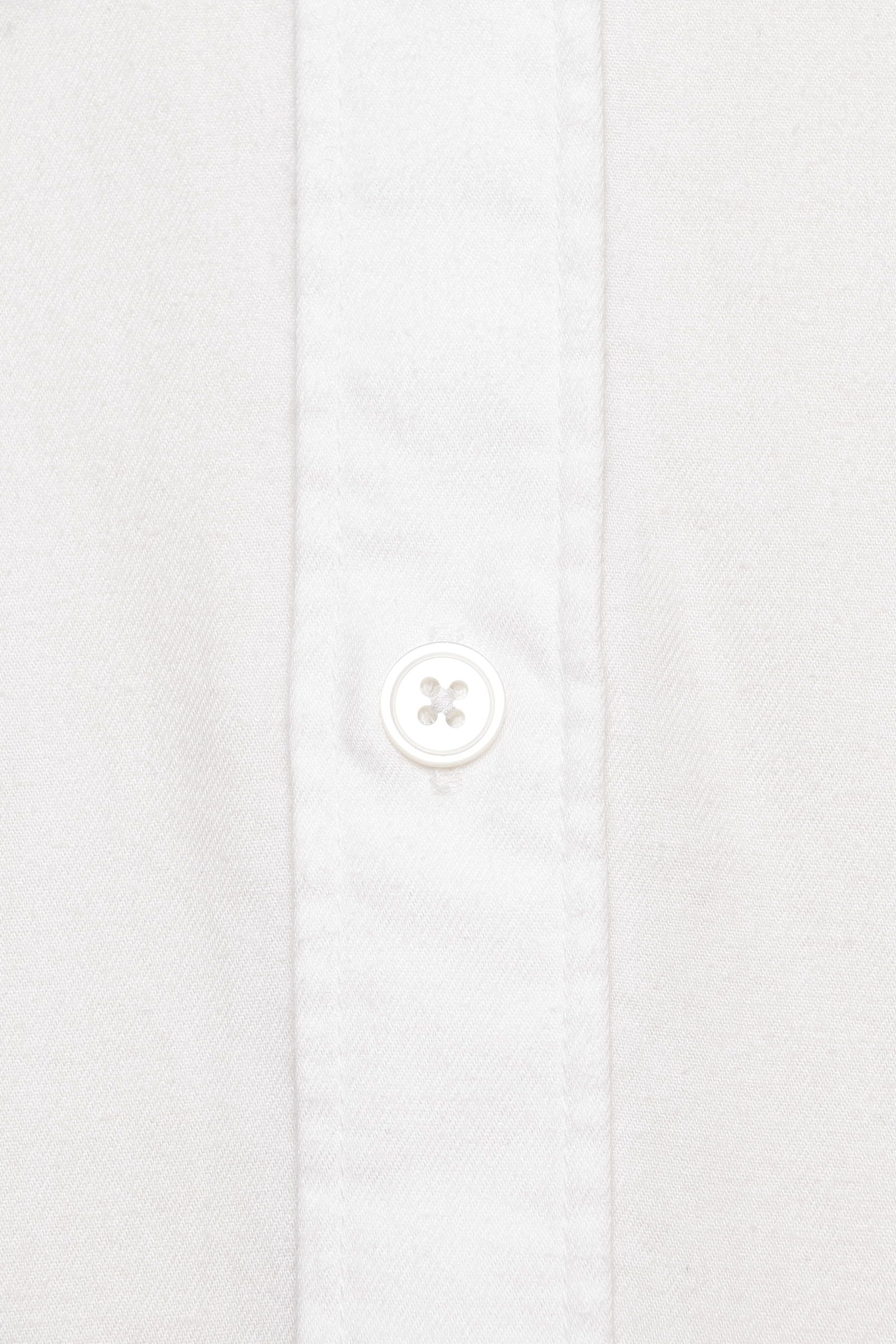 コットンフランネル ワイドカラー シャツ  BERLINO / ホワイト