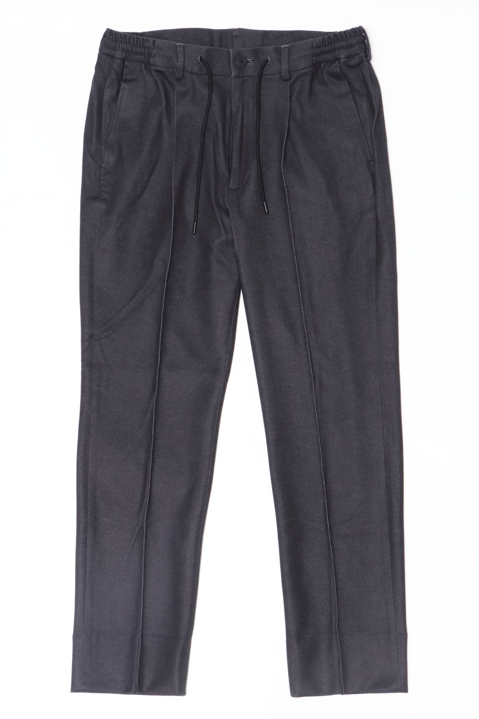 【セットアップあり】"THE FIRST CLASS" CERVINO ウォームジャージ 1プリーツ テーパード イージースラックス / BLK ブラック