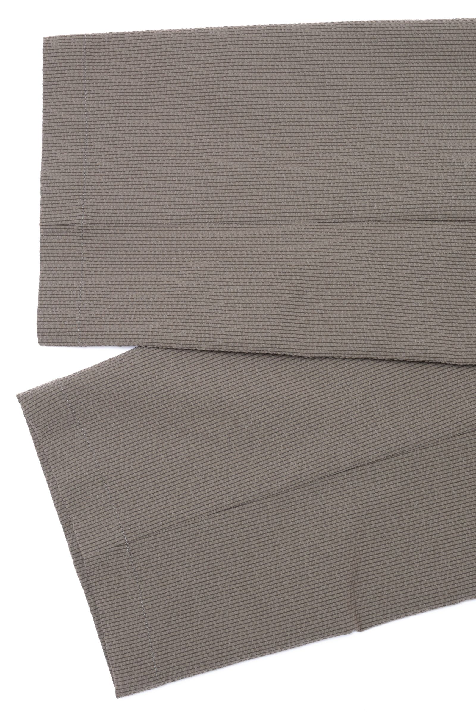 PT000093U 撥水ポリエステル シアサッカー 1プリーツ テーパード シャーリングパンツ / 7745 カーキ