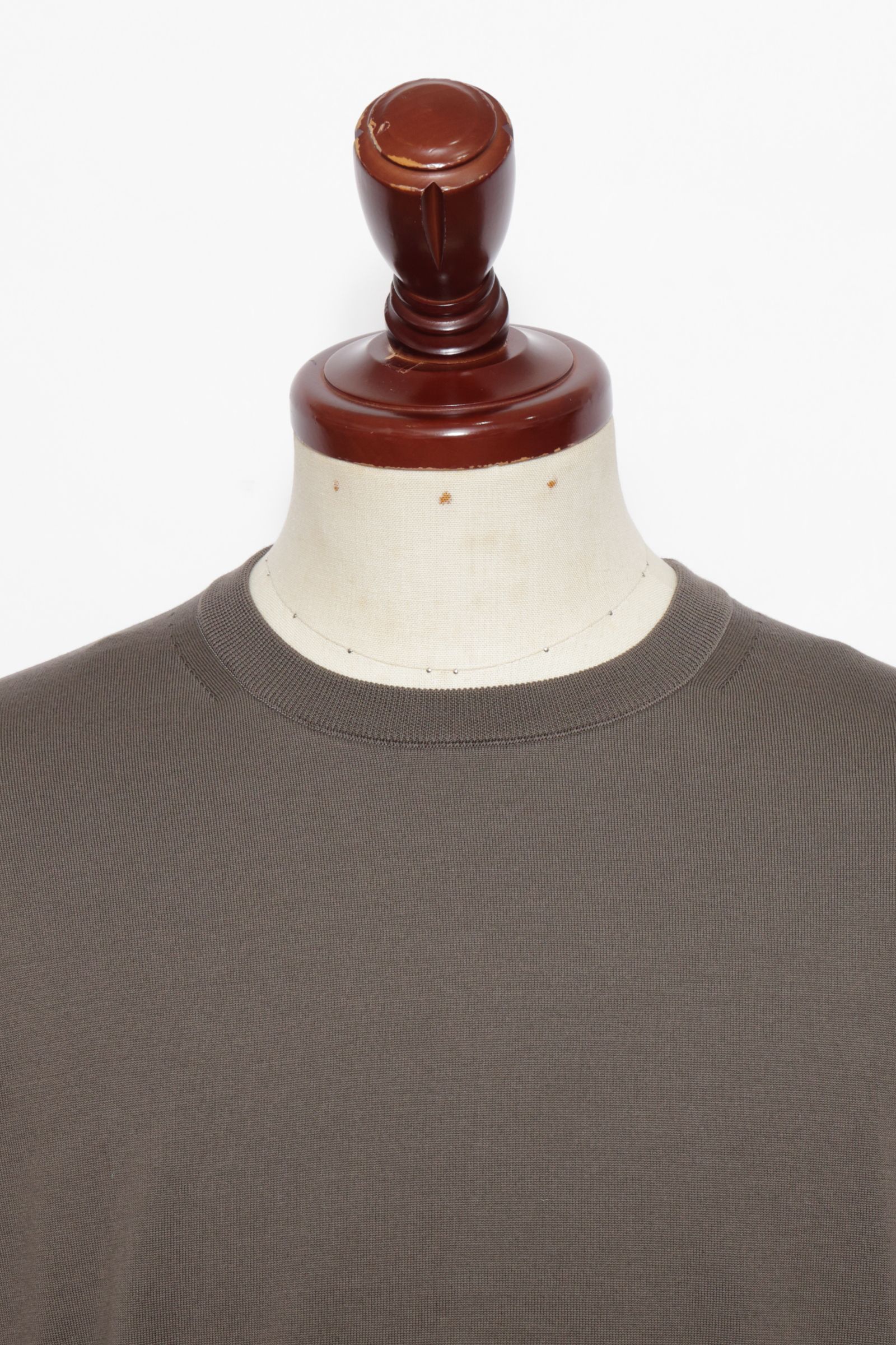 formaシリーズ #0440 21G シーアイランドコットン ハイゲージ リラクシングクルーネックプルオーバー / KHAKI BROWN カーキブラウン