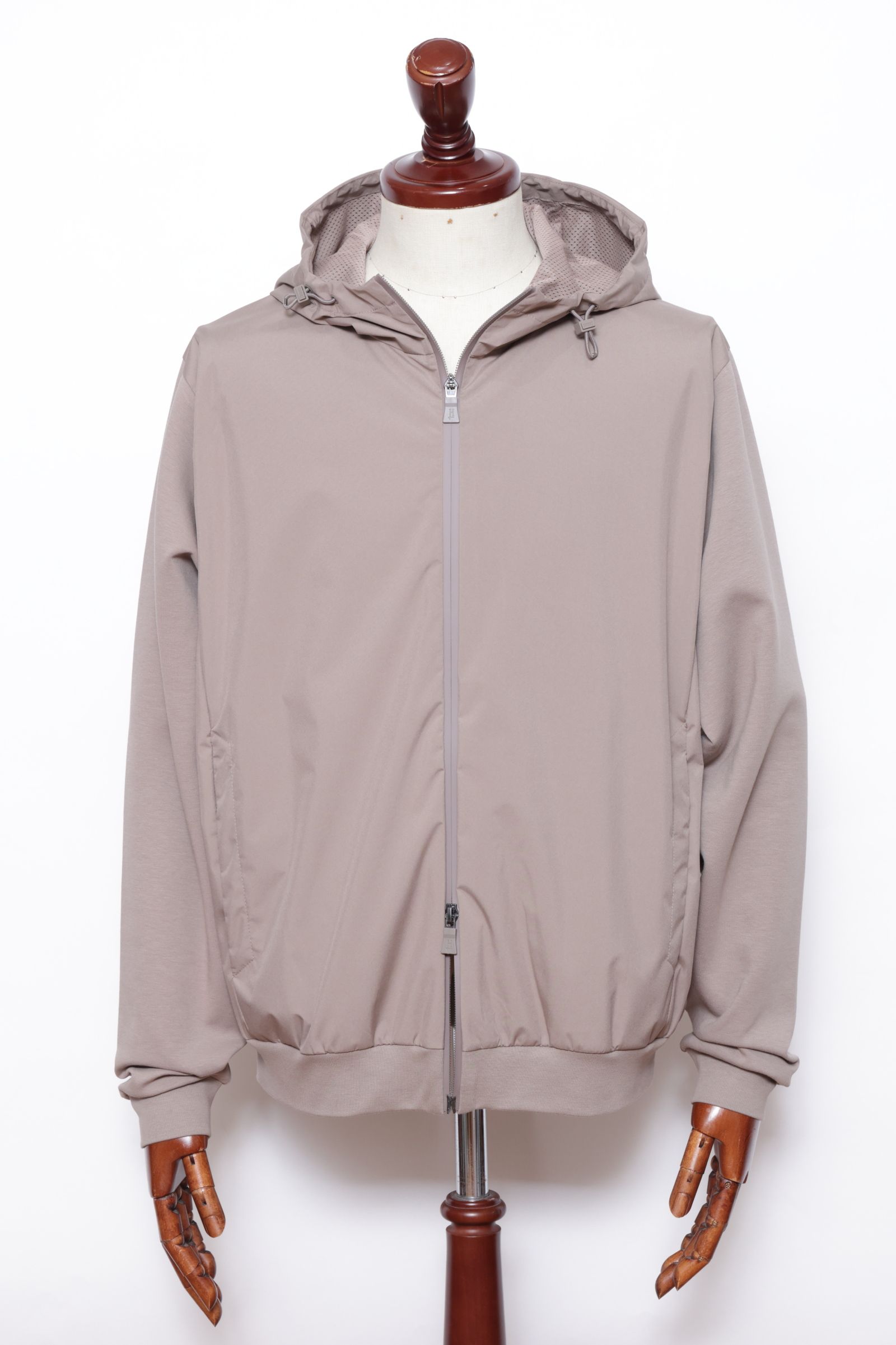 FUNCTIONA WARDROBE ウォーターレペレントナイロン ジャージ ハイブリッド ブルゾン / トープ