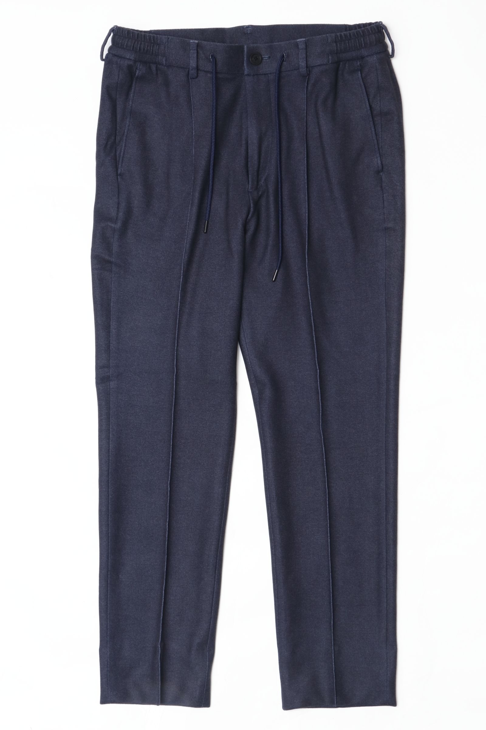 【セットアップあり】"THE FIRST CLASS" CERVINO ウォームジャージ 1プリーツ テーパード イージースラックス / NVY ネイビー