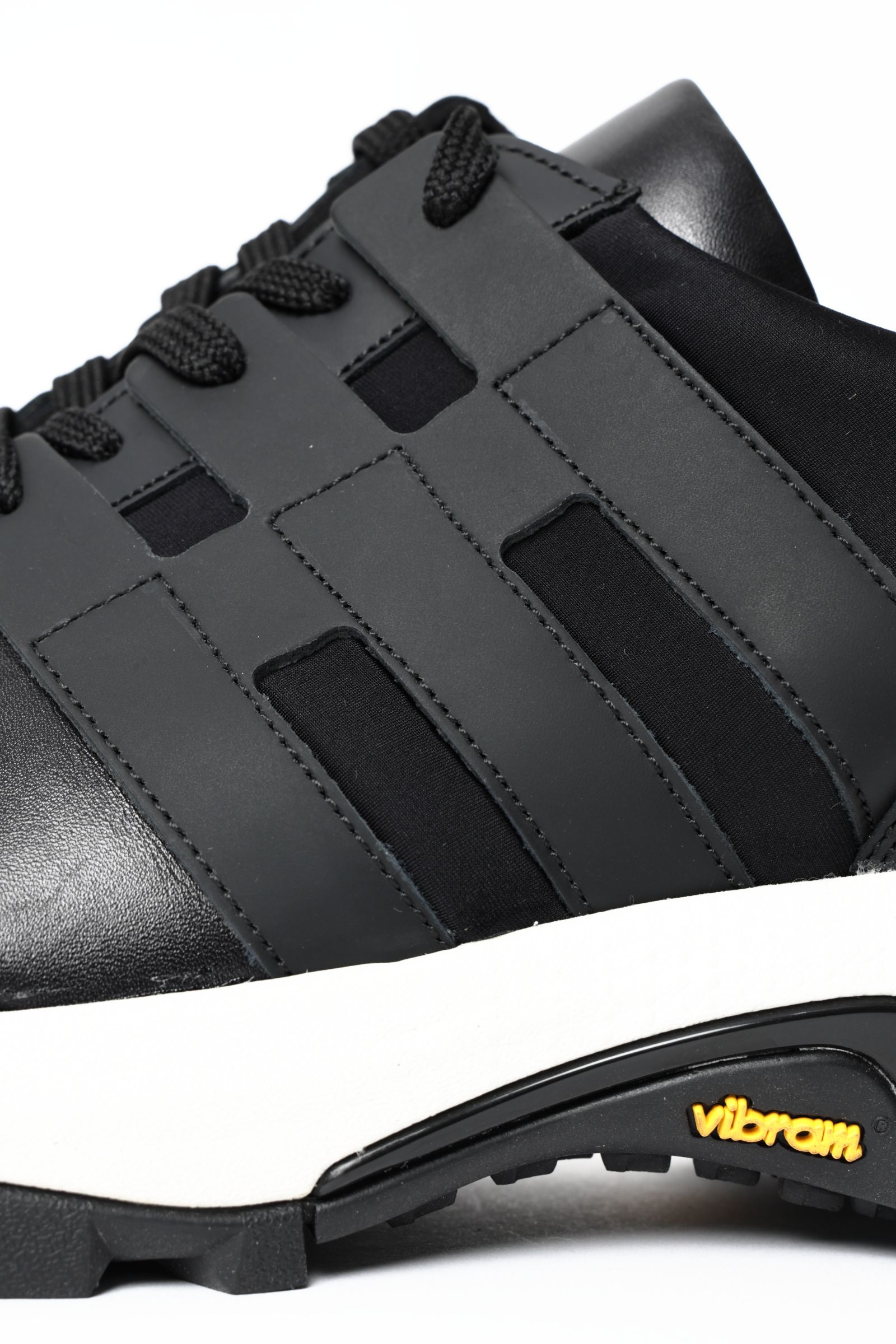 フレンチキップ レザー × ネオプレン スニーカー / 干場義雅氏監修 / ブラック