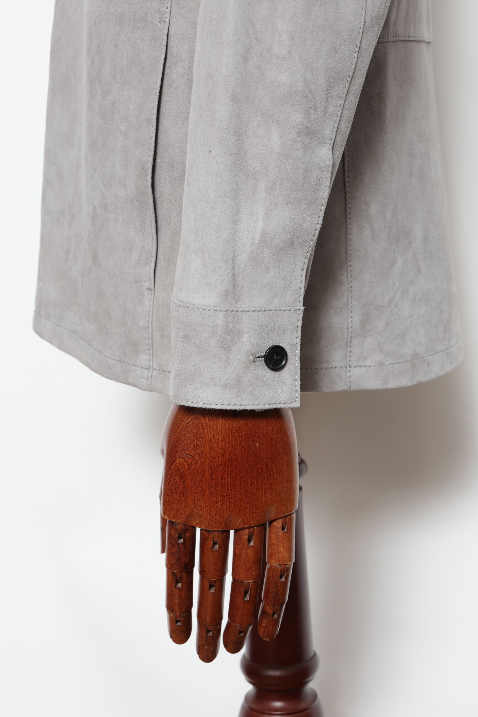 DEX ゴートスウェード シャツジャケット / LIGHT GREY ライトグレー