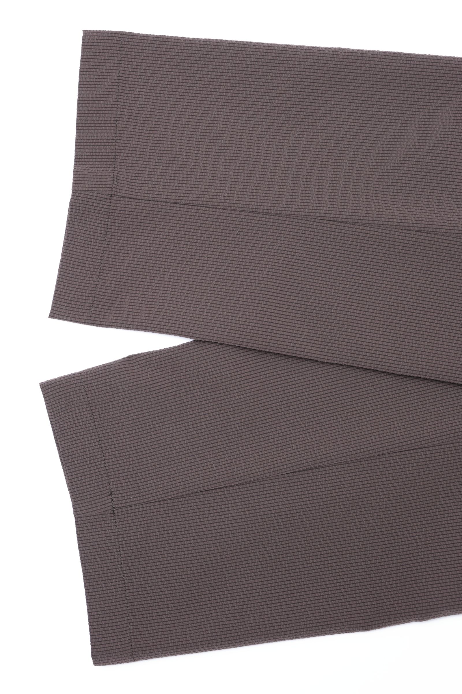 PT000093U 撥水ポリエステル シアサッカー 1プリーツ テーパード シャーリングパンツ / 8800 ブラウン