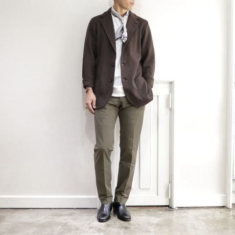 "LARDINIニットジャケット"を使用したユッタリ秋コーデ