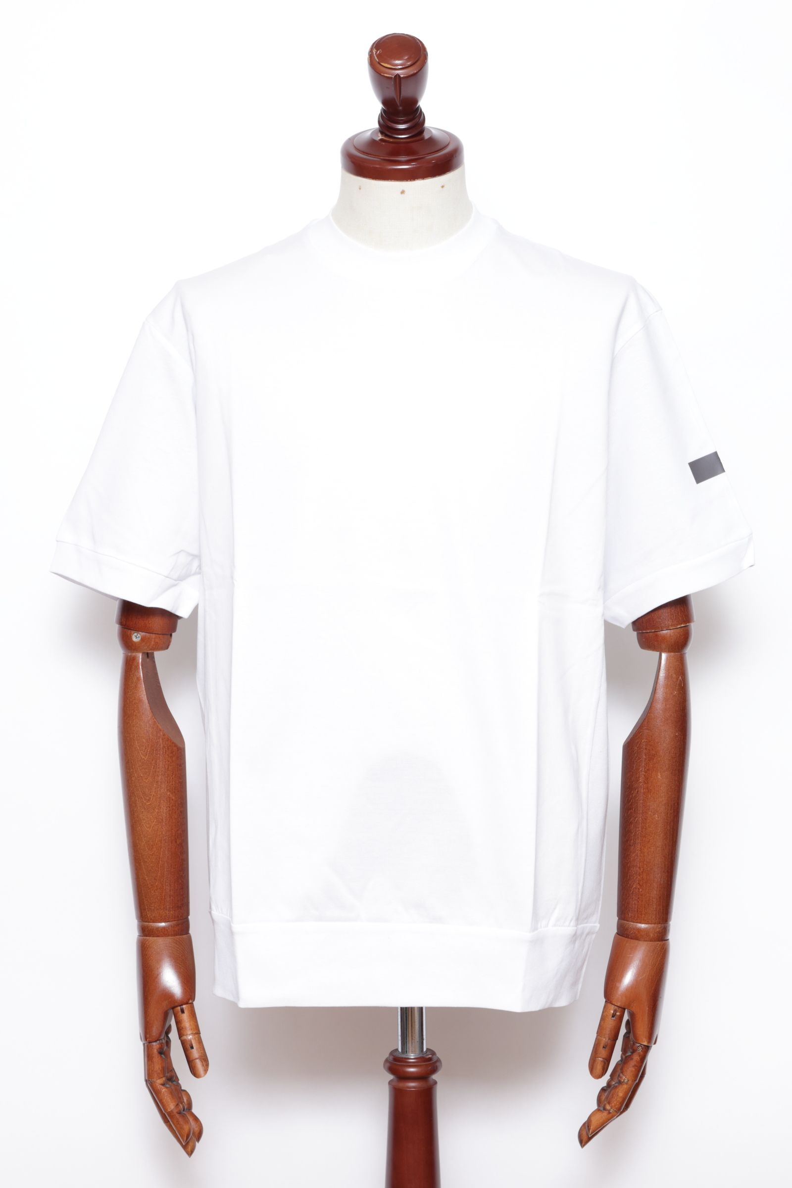 NUBY モックネック コットン 半袖Tシャツ / ホワイト