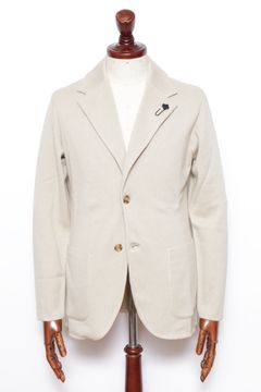 ALJM コットン ニット 2B ジャケット  / ベージュ 02120