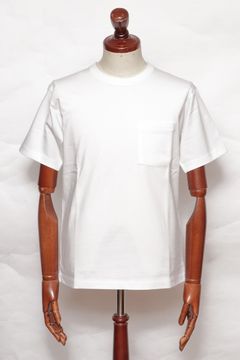 【干場義雅氏監修】 スビンコットン アンチシースルーTシャツ ポケット付き / ホワイト