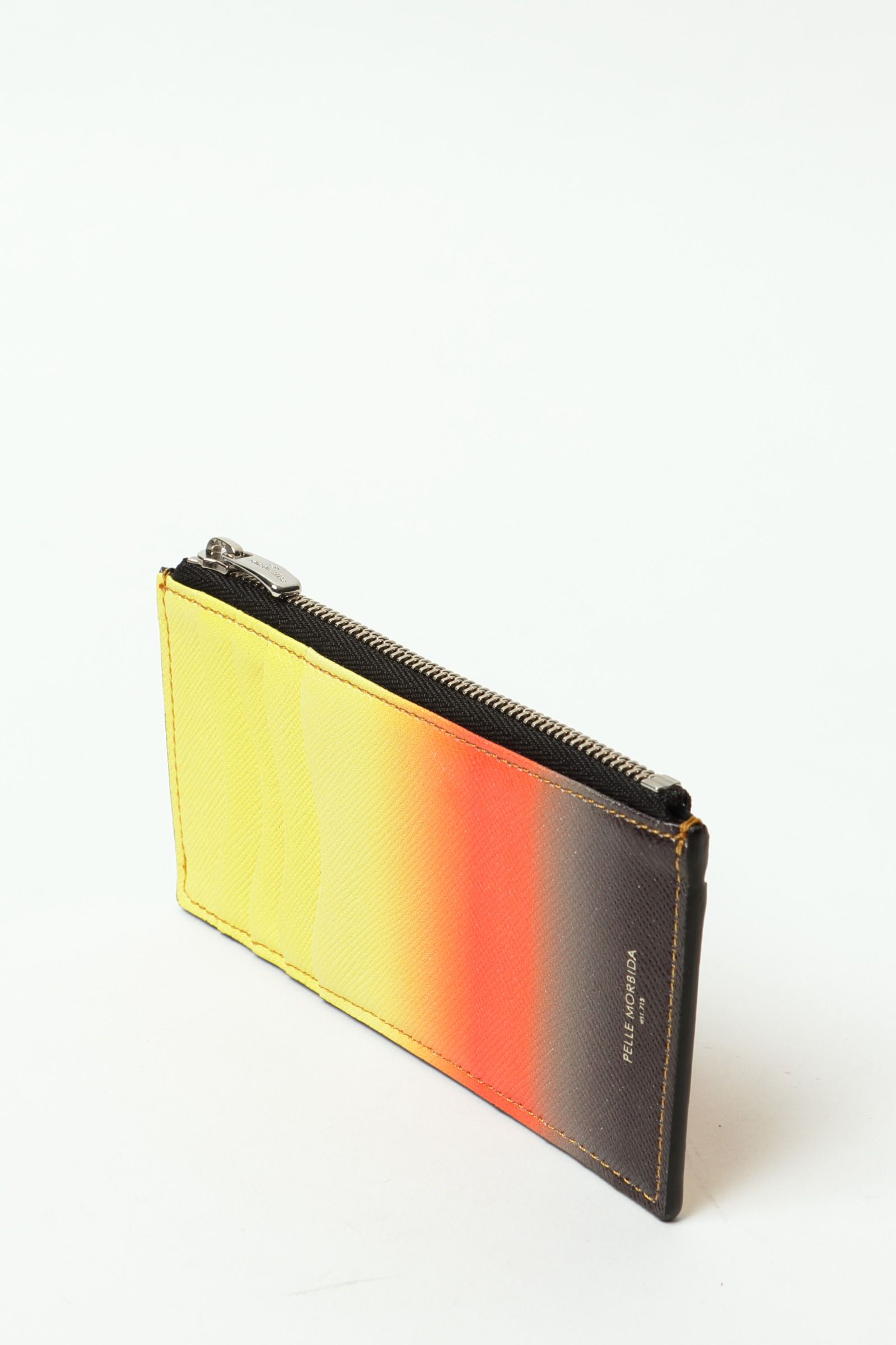 Barcaシリーズ グラデーションプリント シープレザー ミニウォレット / グラデーション