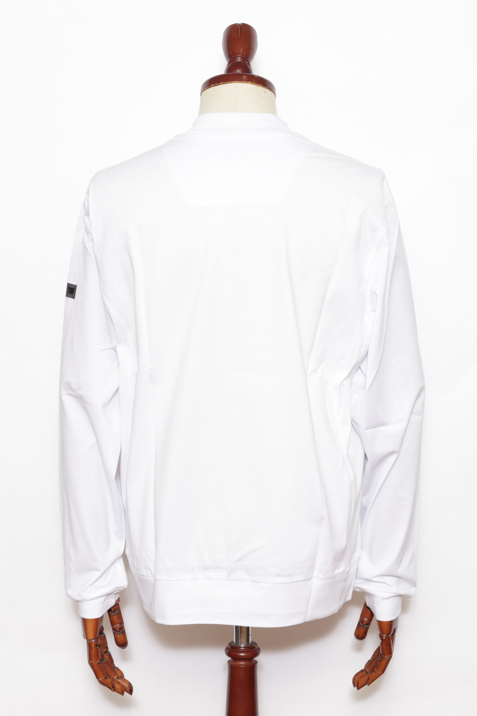 NUBY SLEEVE クルーネック コットン 長袖Tシャツ / ホワイト
