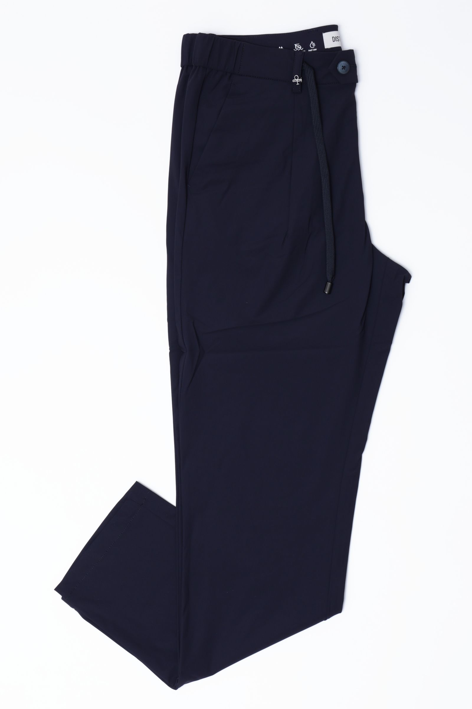 【セットアップあり】ストレッチ ナイロン ジャージ ワンプリーツ シャーリングパンツ  / ネイビー