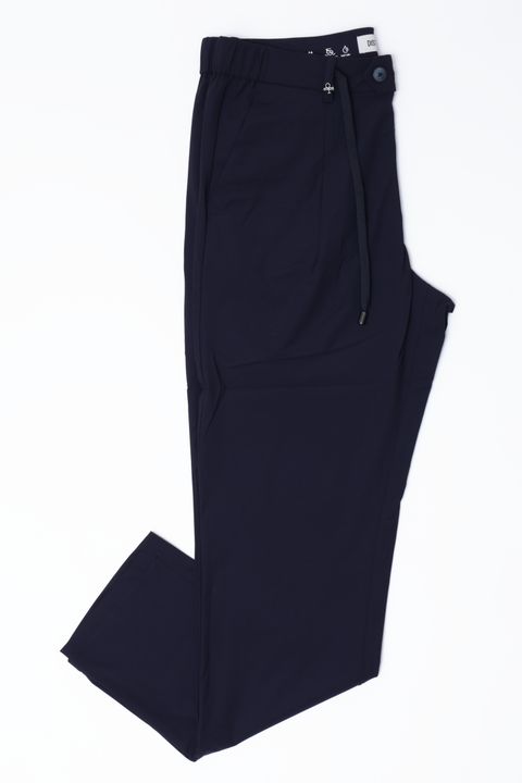 【セットアップあり】ストレッチ ナイロン ジャージ ワンプリーツ シャーリングパンツ  / ネイビー