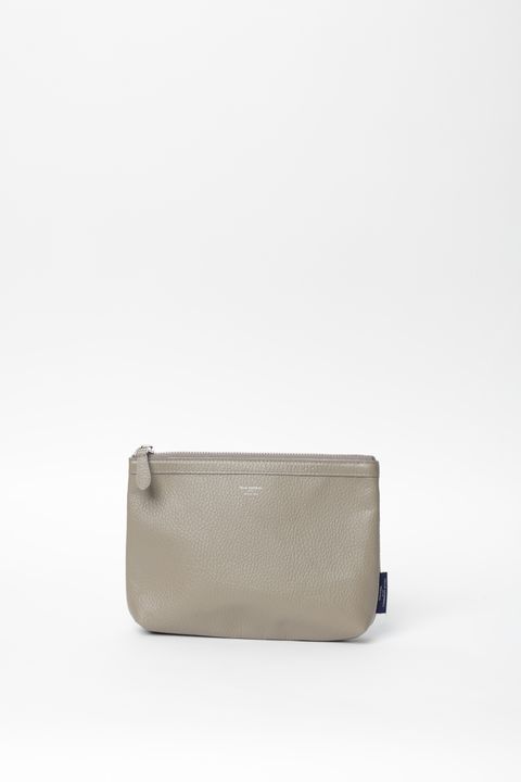 Cinque Terreシリーズ シュリンクレザー シンプルポーチ / トープ