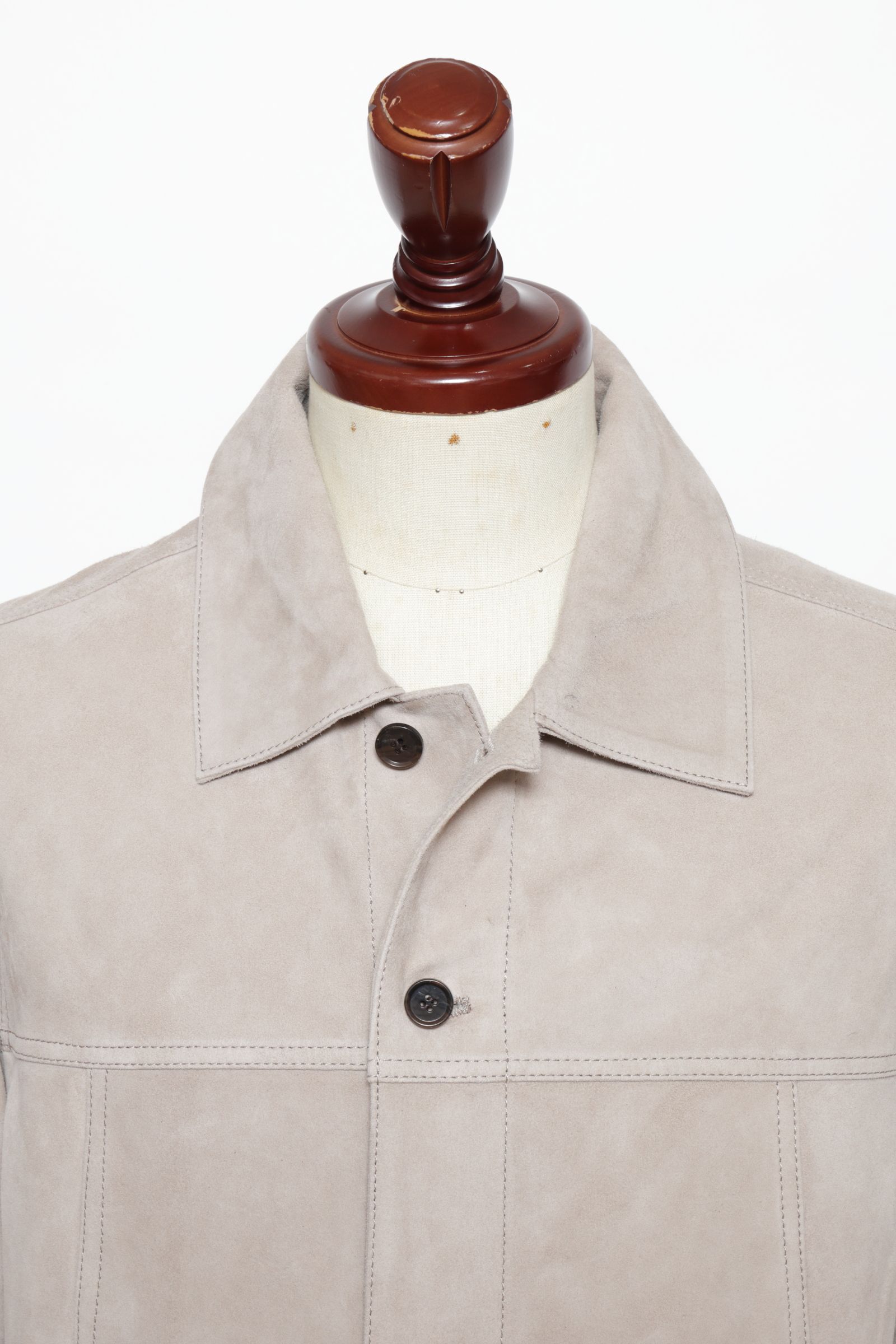 JADEN ゴートスエード Gジャンタイプ シャツジャケット / GRAYTAUPE グレートープ