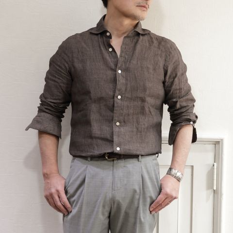 "TAGLIATORE”サマーカシミヤジャケットを使用したジャケパンコーデ