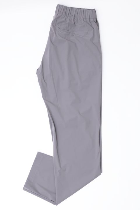 FUNCTIONAL WARDROBE ウォーターレペレント ストレッチナイロン 1プリーツ テーパード シャーリングパンツ / グレー 9444