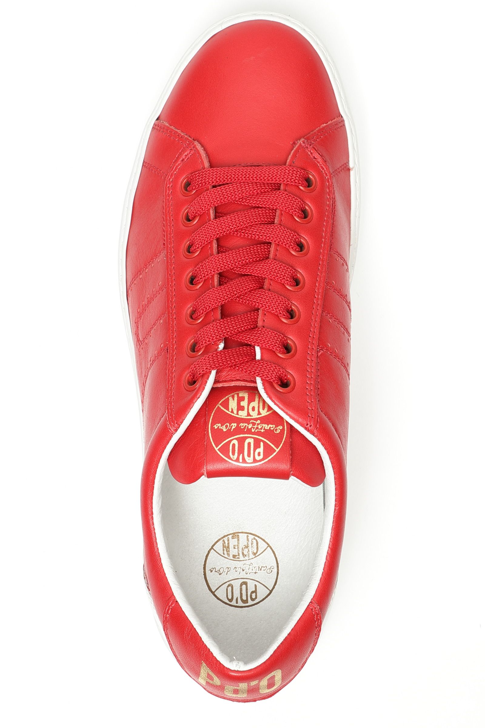 OPL1 カーフレザー スニーカー / レッド【M3.com 掲載商品】