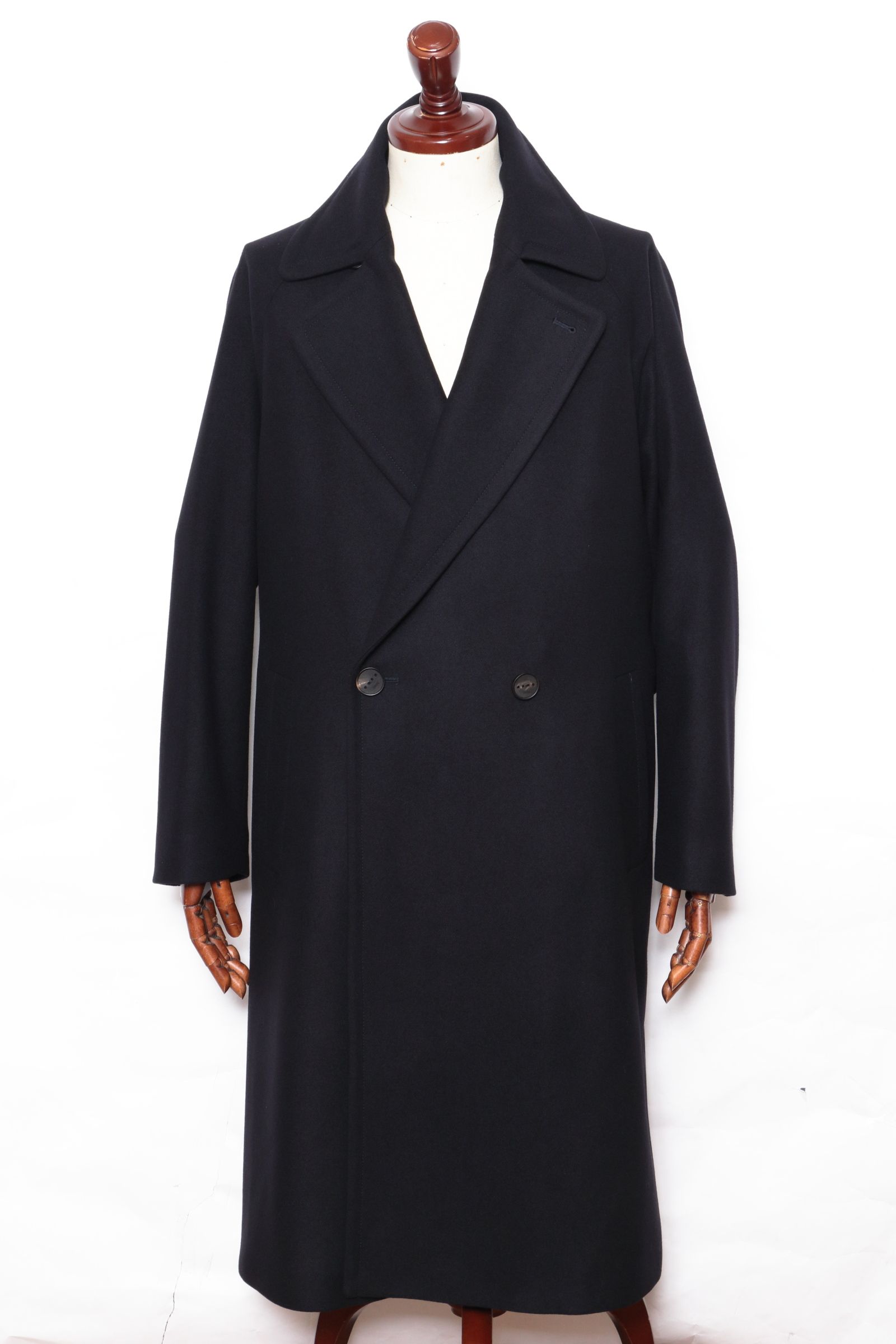 BRINDISI - ブリンディジ ウール ベルテッド ダブルコート / ネイビー 4013