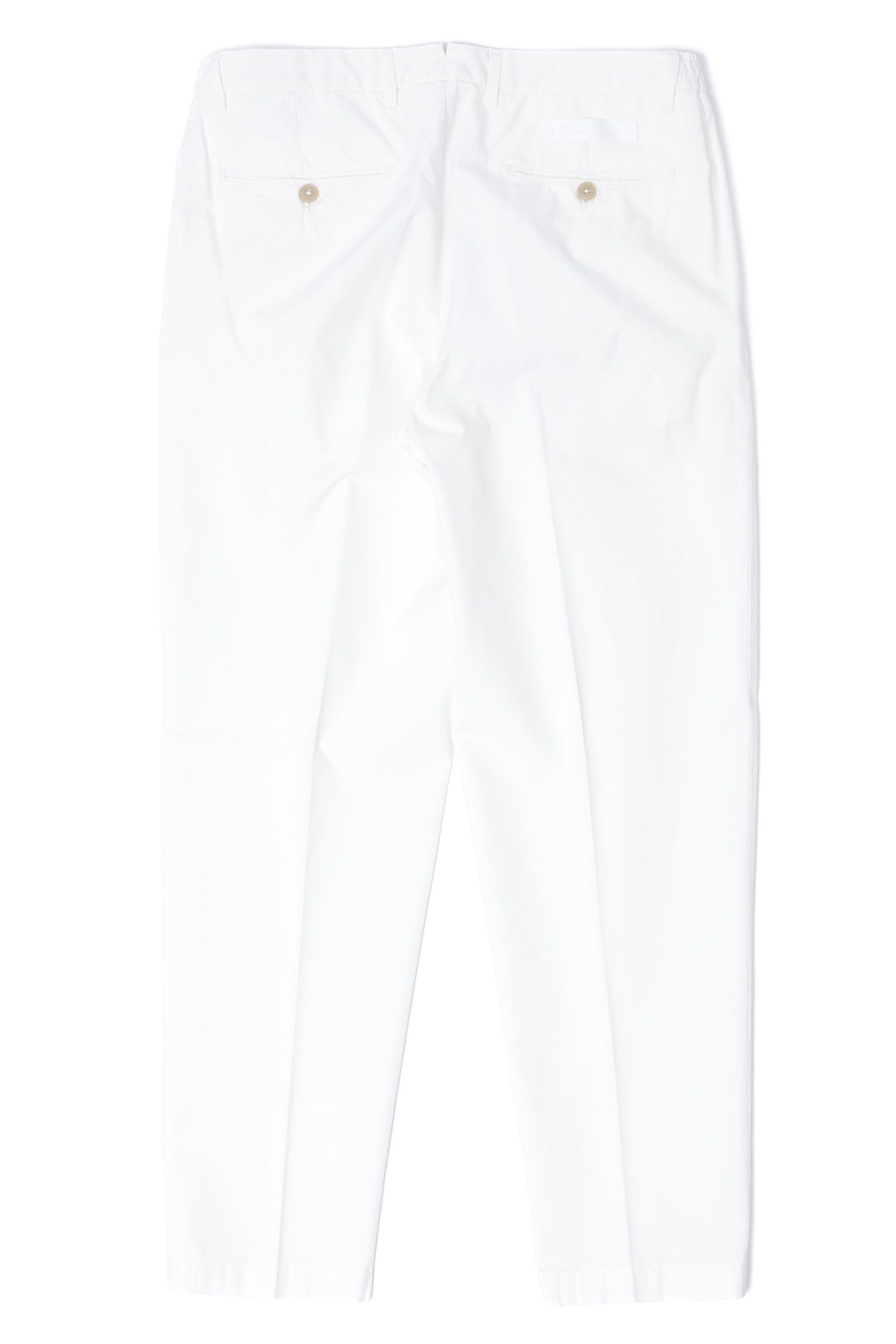 【干場氏モデル】PORTOBELLO コットン ボックスプリーツ テーパードパンツ / ホワイト 5120