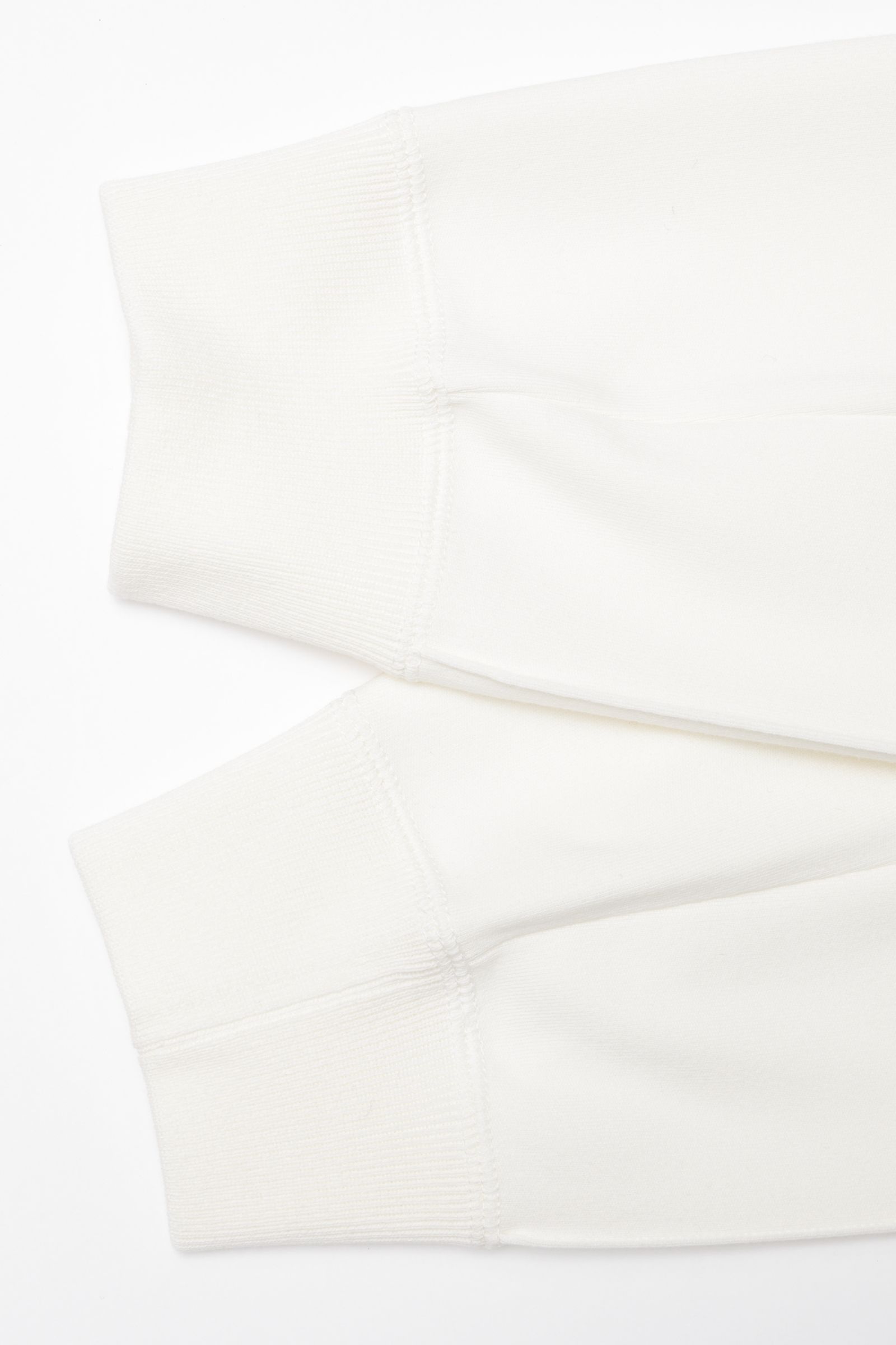 【セットアップあり】arteccoシリーズ #0430 コットン ニット 永久クリース ジョガーパンツ / White ホワイト