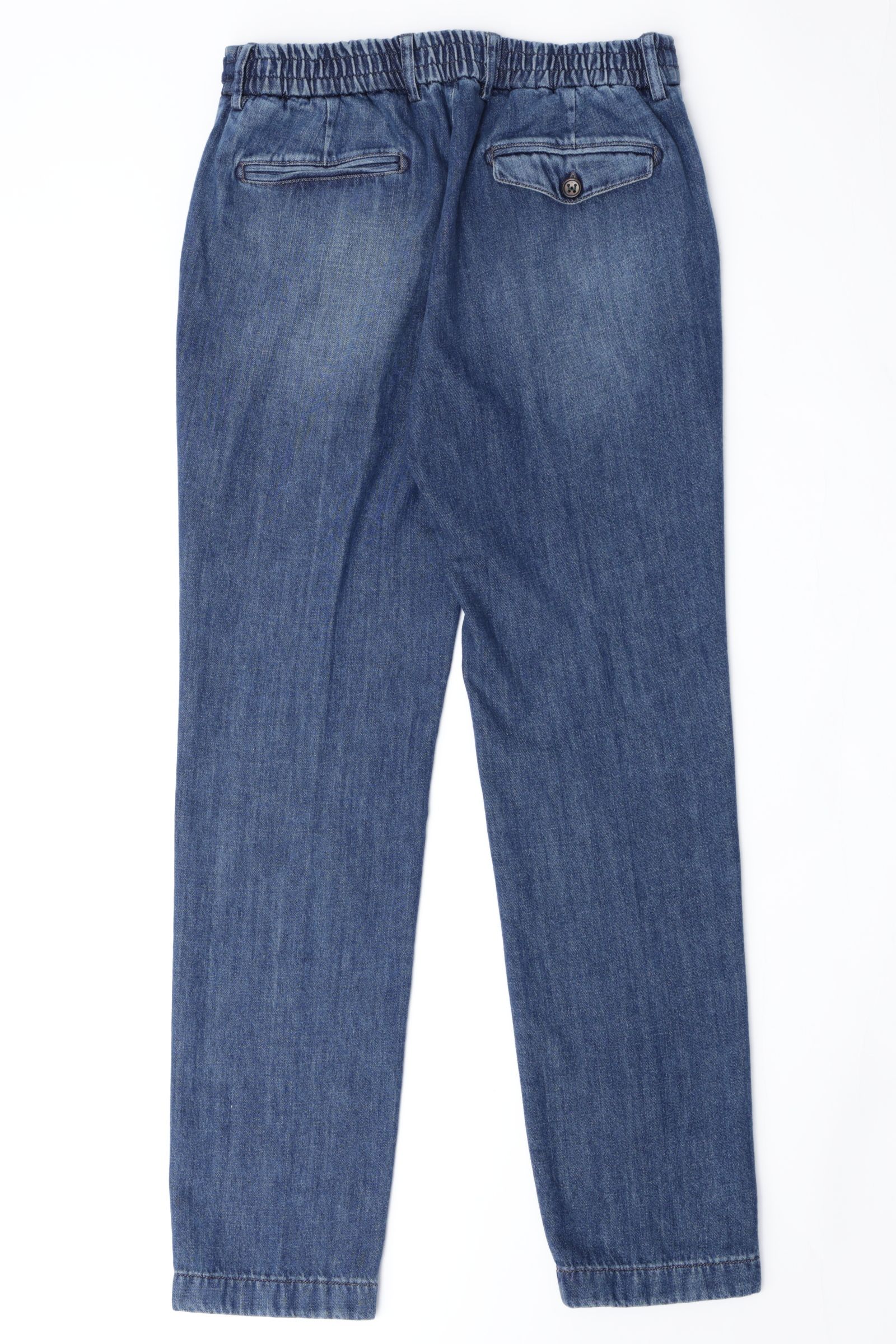 BERTO GD DNM ベルト  デニム生地 1プリーツ バックシャーリング テーパードパンツ / インディゴブルー