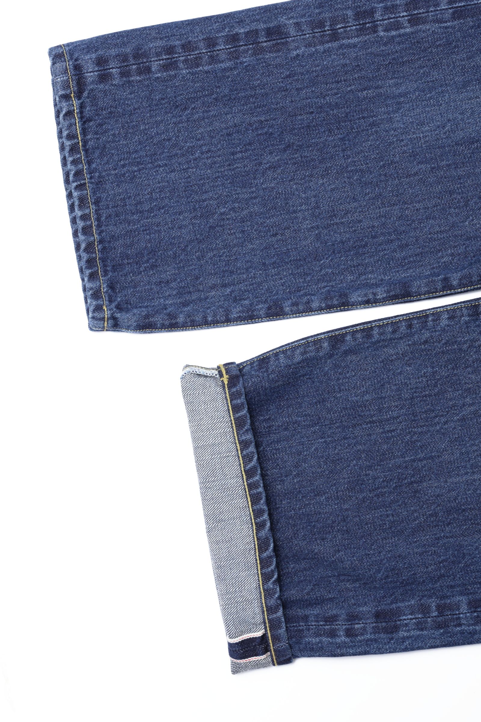 SVNDE ユーズド加工 ワイド デニムパンツ / INDIGO USED ブルー