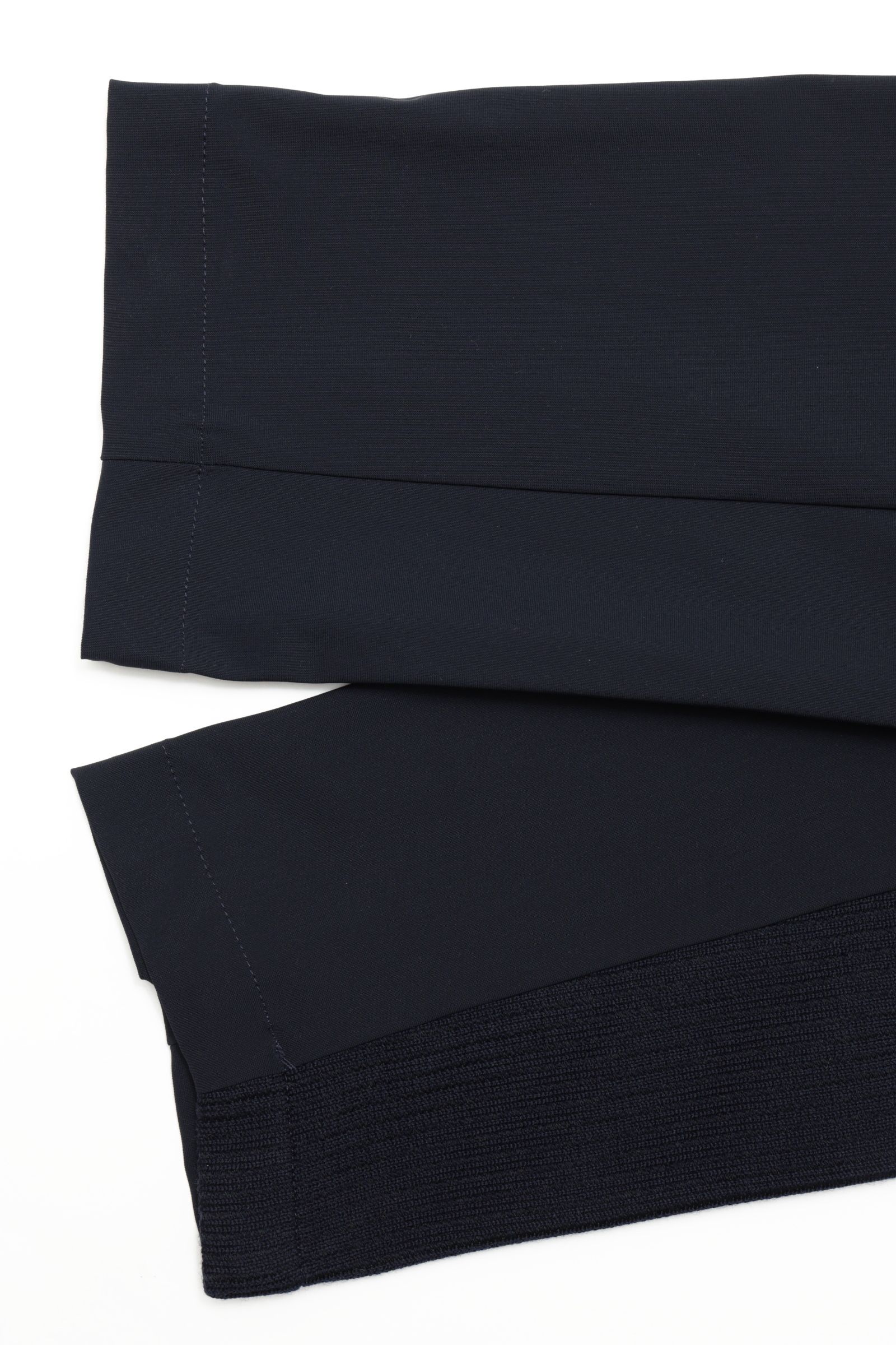 【セットアップあり】JUAN PANTS ハイパーストレッチ ナイロン x リブニット ハイブリッド パンツ / ネイビー