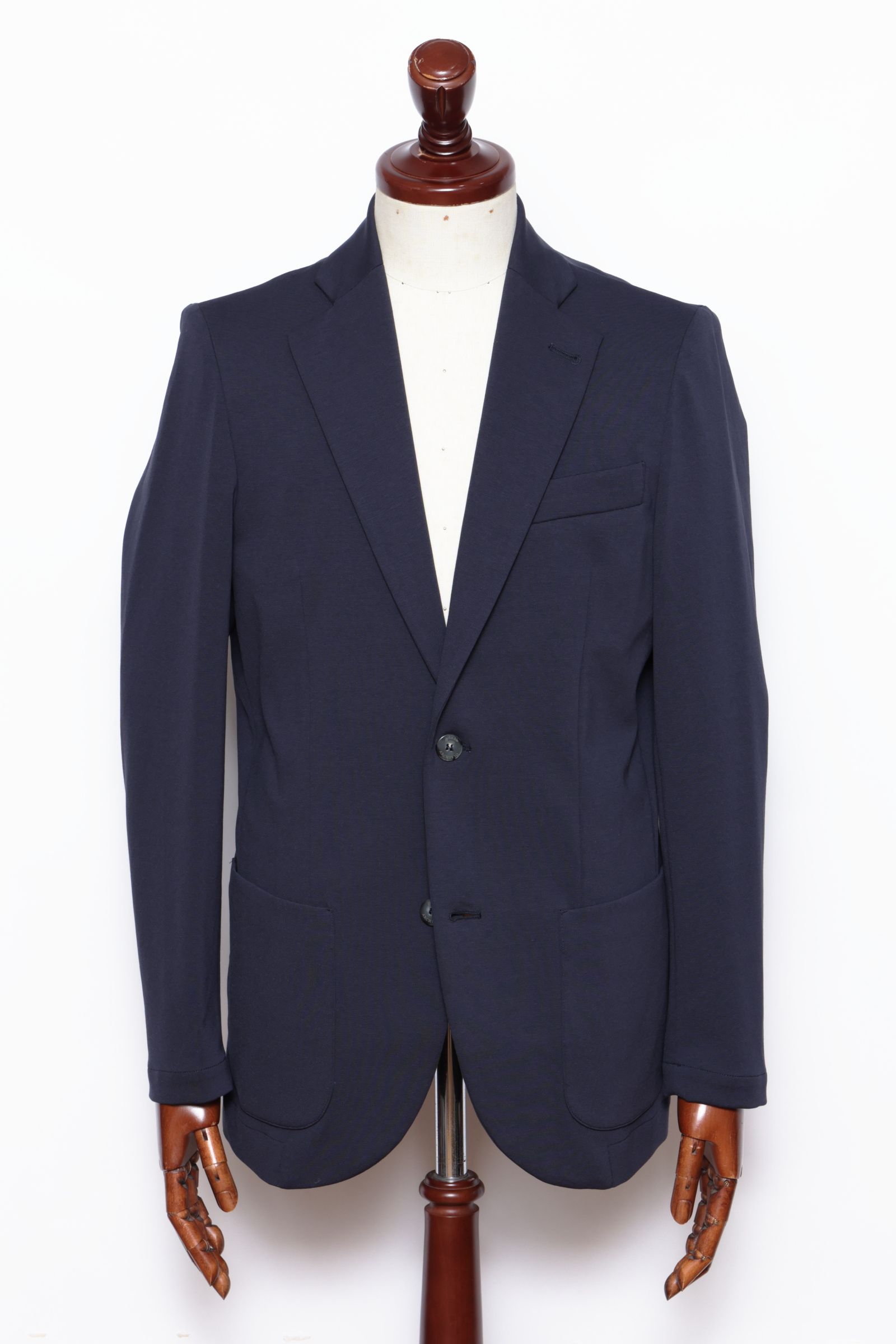 【セットアップあり】 STROZZI L2 A3573 ニューウォッシャブルジャージ 2Bジャケット / ネイビー 80