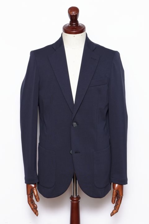 【セットアップあり】 STROZZI L2 A3573 ニューウォッシャブルジャージ 2Bジャケット / ネイビー 80