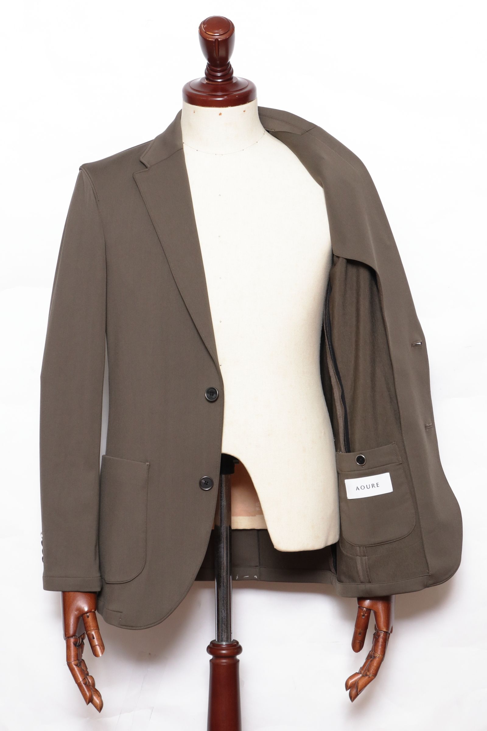 【セットアップあり】MALPENSA  SHINE TRICOT マルペンサシャイントリコ ストレッチナイロン 2B ジャケット / KKI カーキ