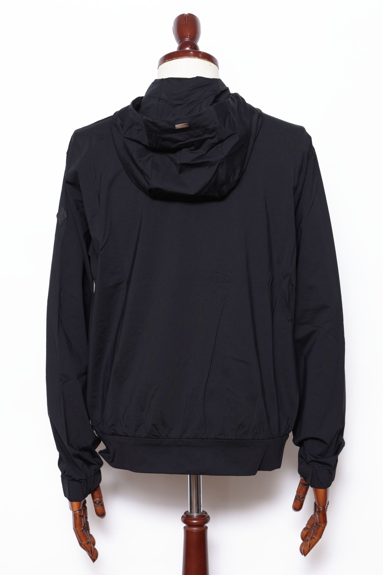 ストレッチジャージ リラックスシルエット パーカ / ブラック 9300